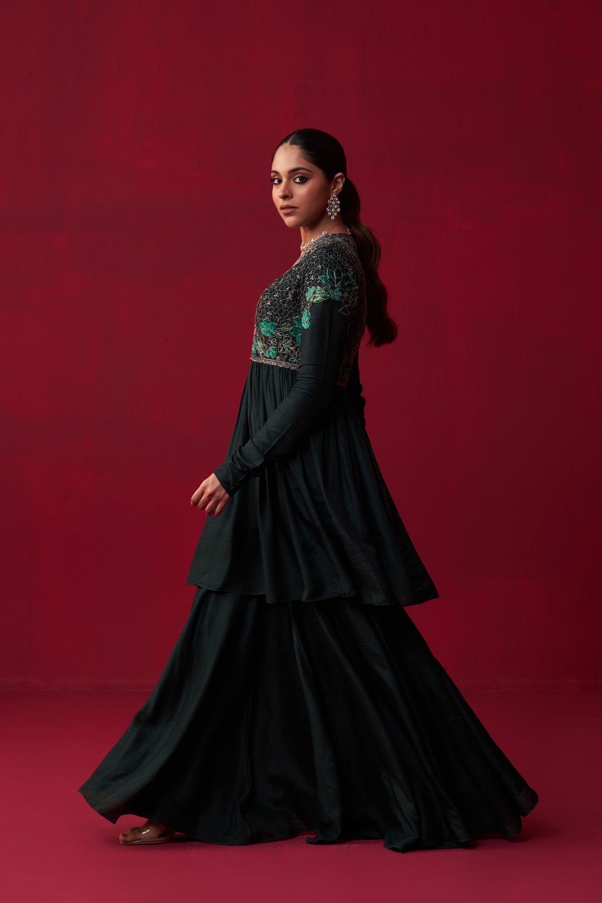 Green Natures Bounty Sharara Set