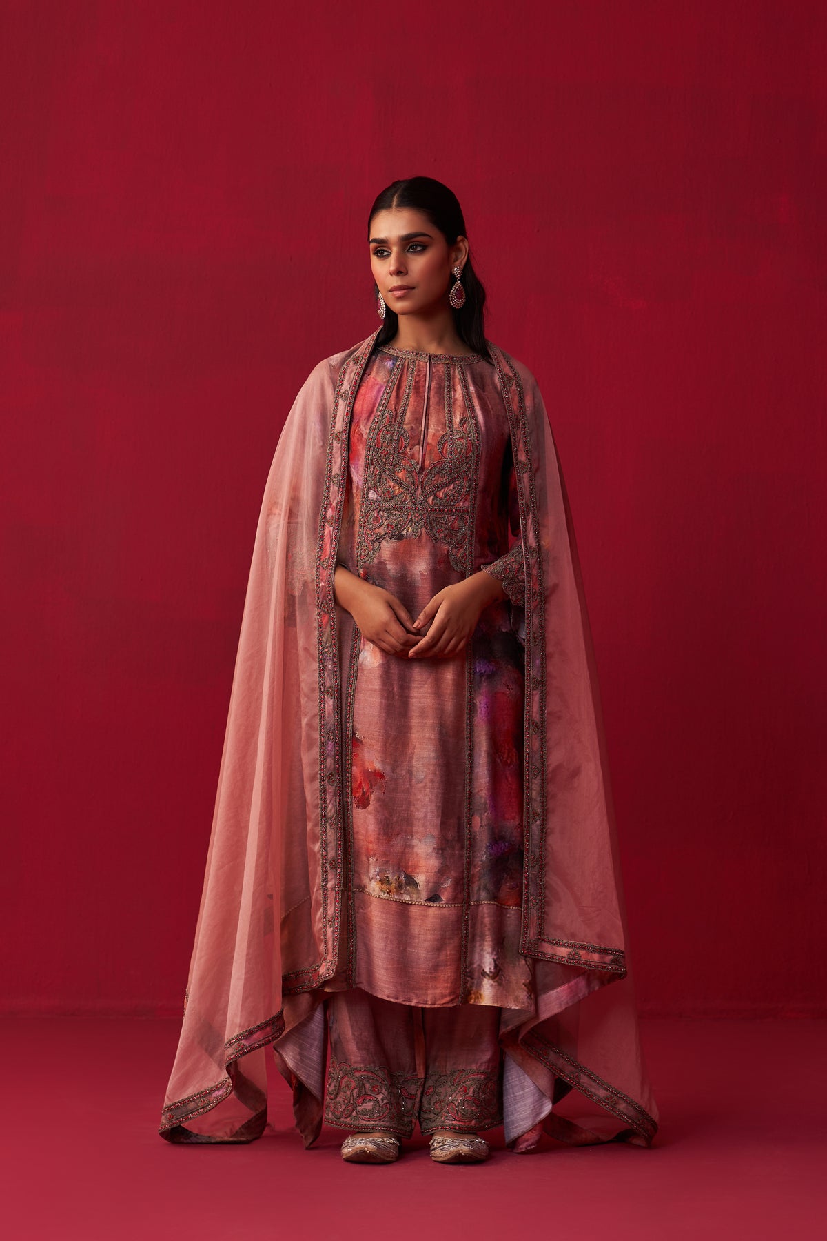 Floral Metallic Bliss Kurta Set