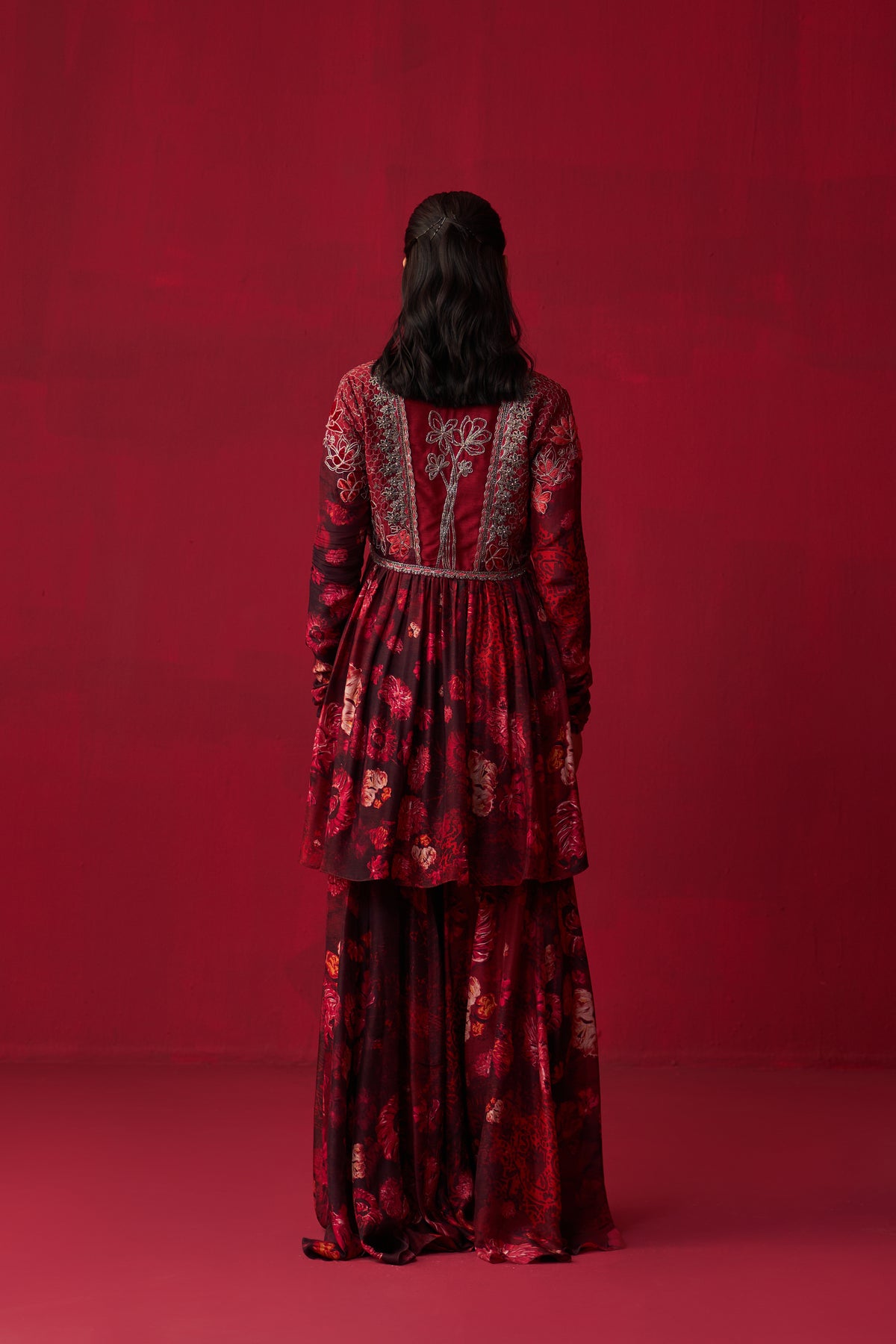 Pink Natures Bounty Sharara Set