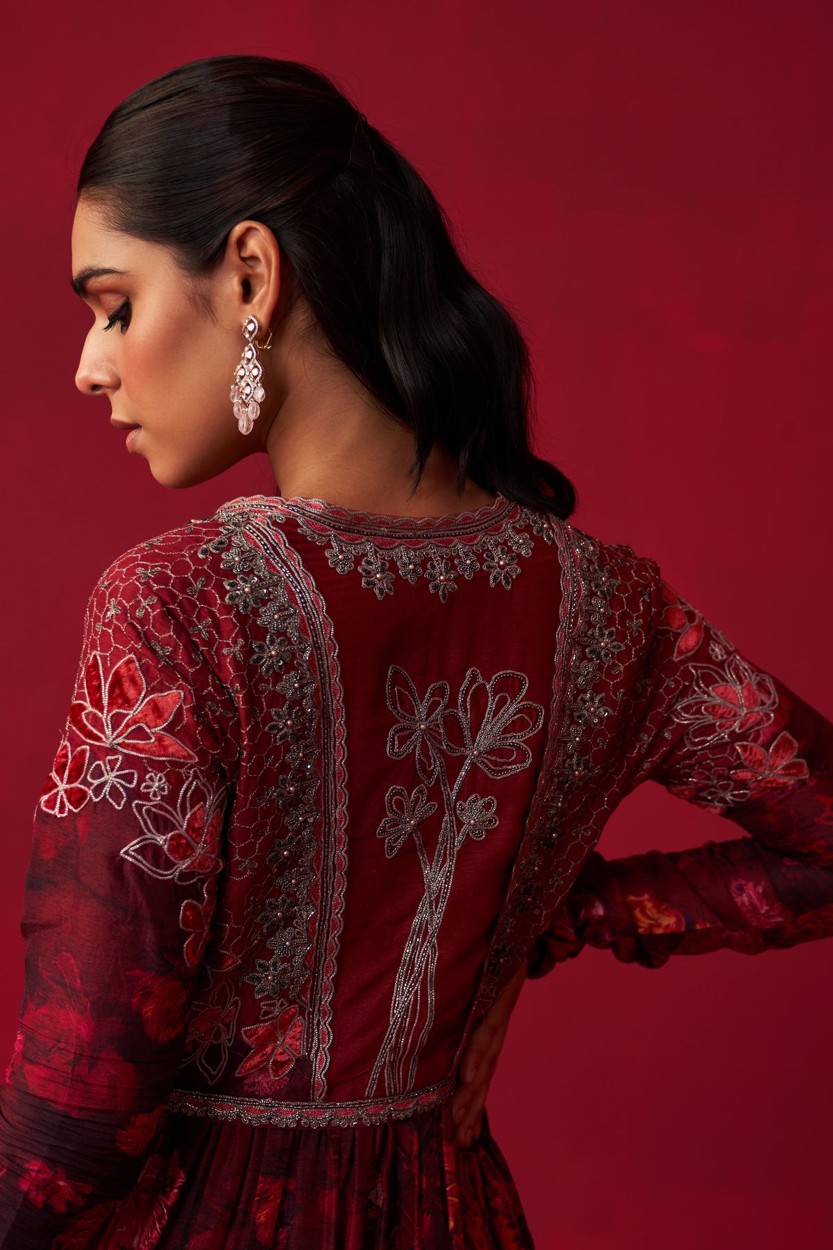 Pink Natures Bounty Sharara Set