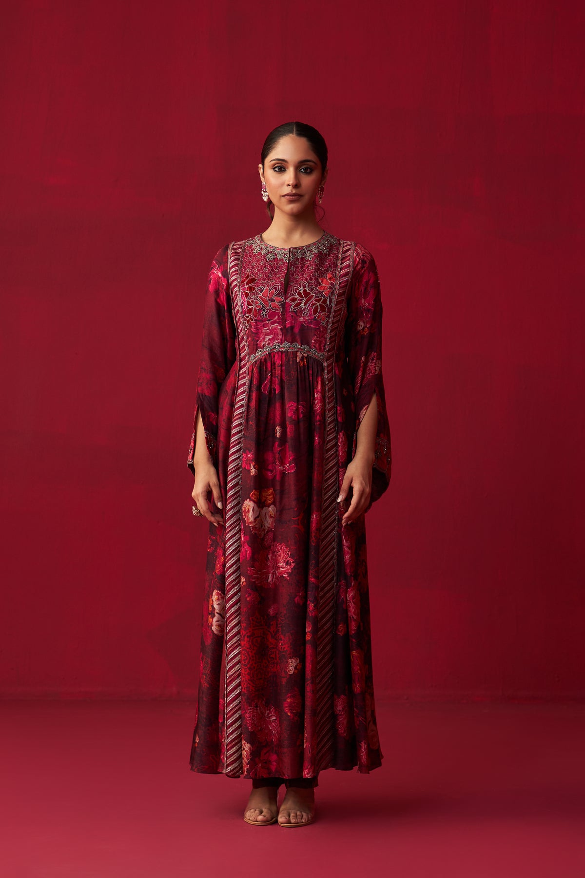 Pink Natures Bounty Long Kurta Set