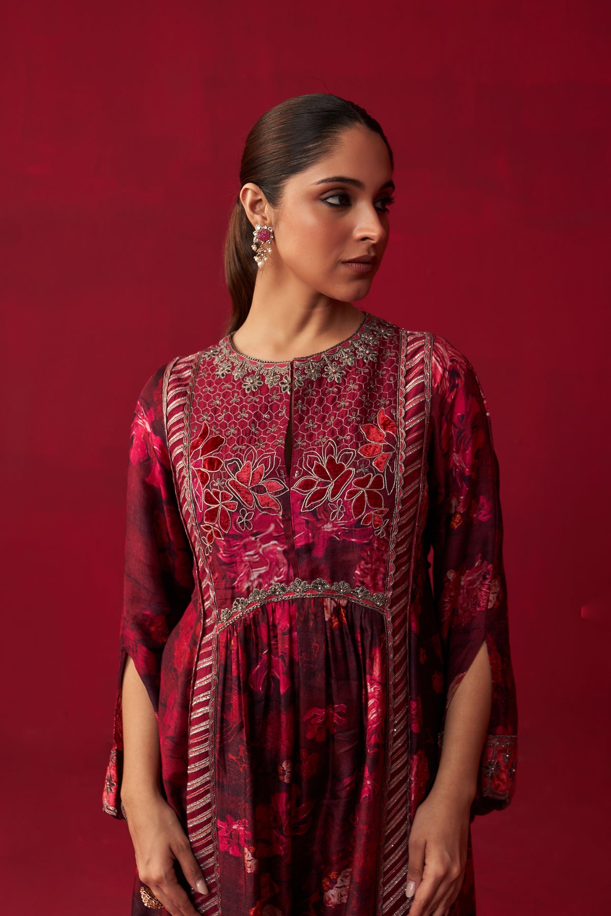 Pink Natures Bounty Sharara Set