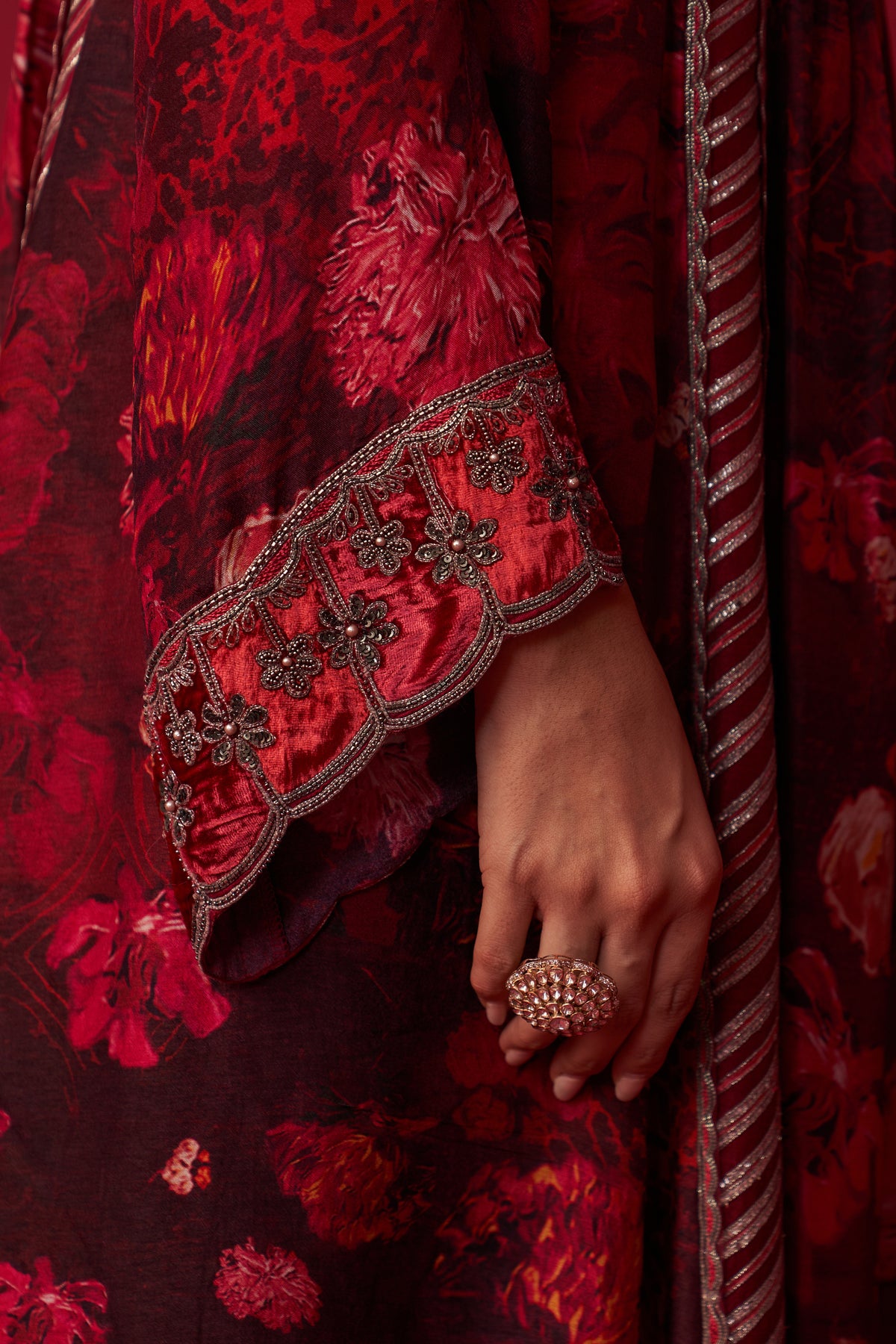 Pink Natures Bounty Sharara Set