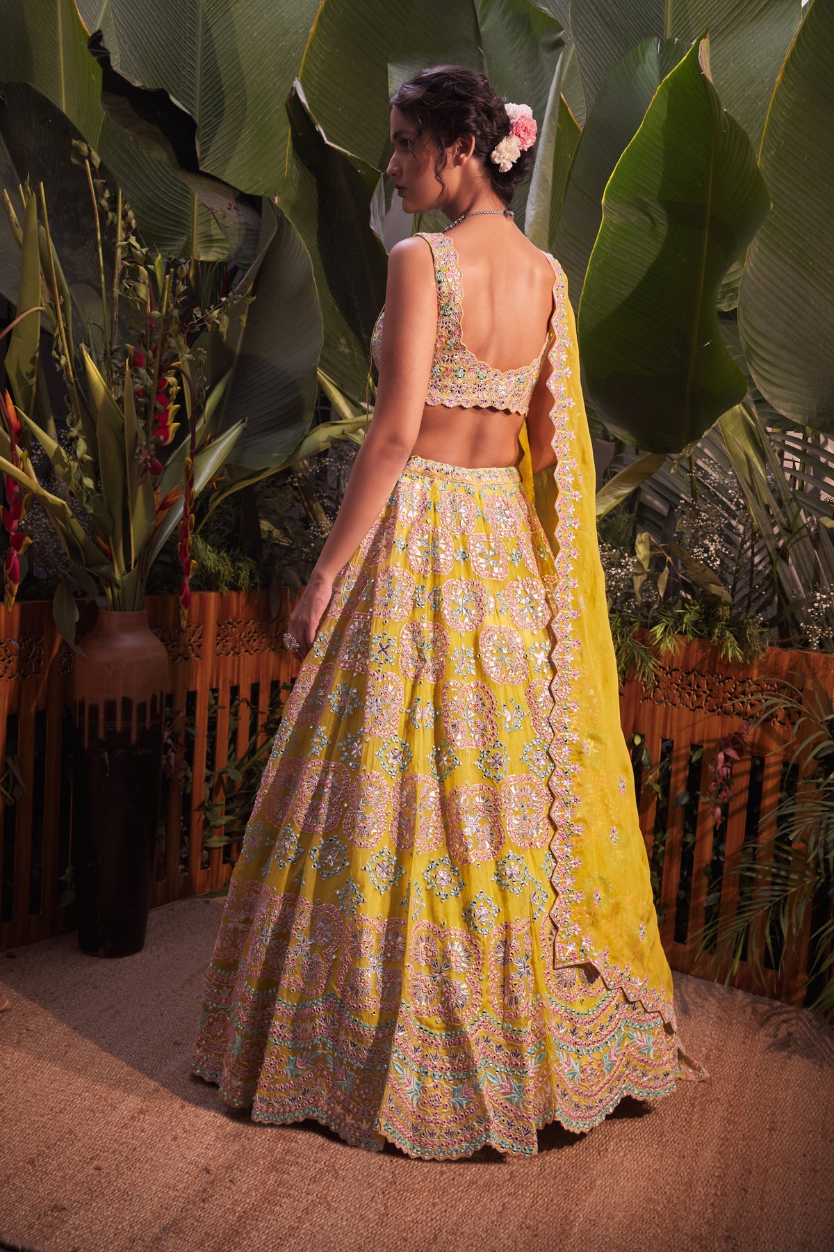 Lime Turquoise gota lehenga set