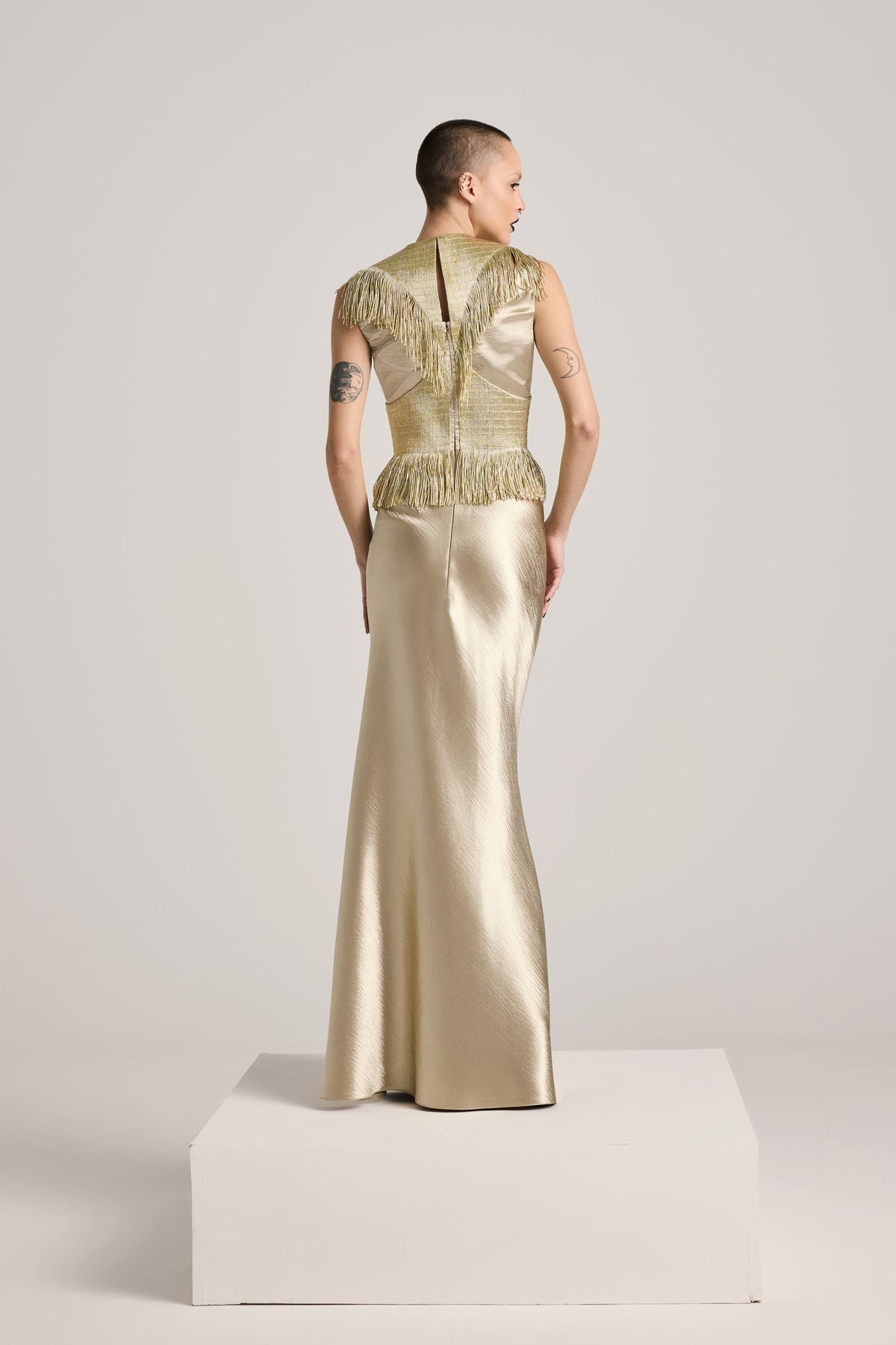 Metallic Fringe Tassel Dress