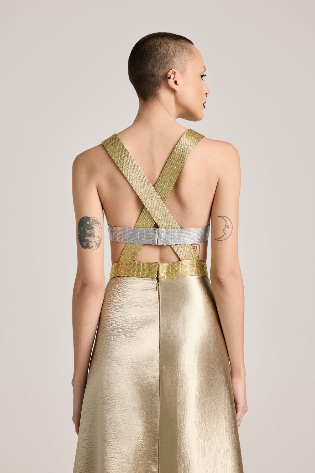 Metallic Bustier Dress