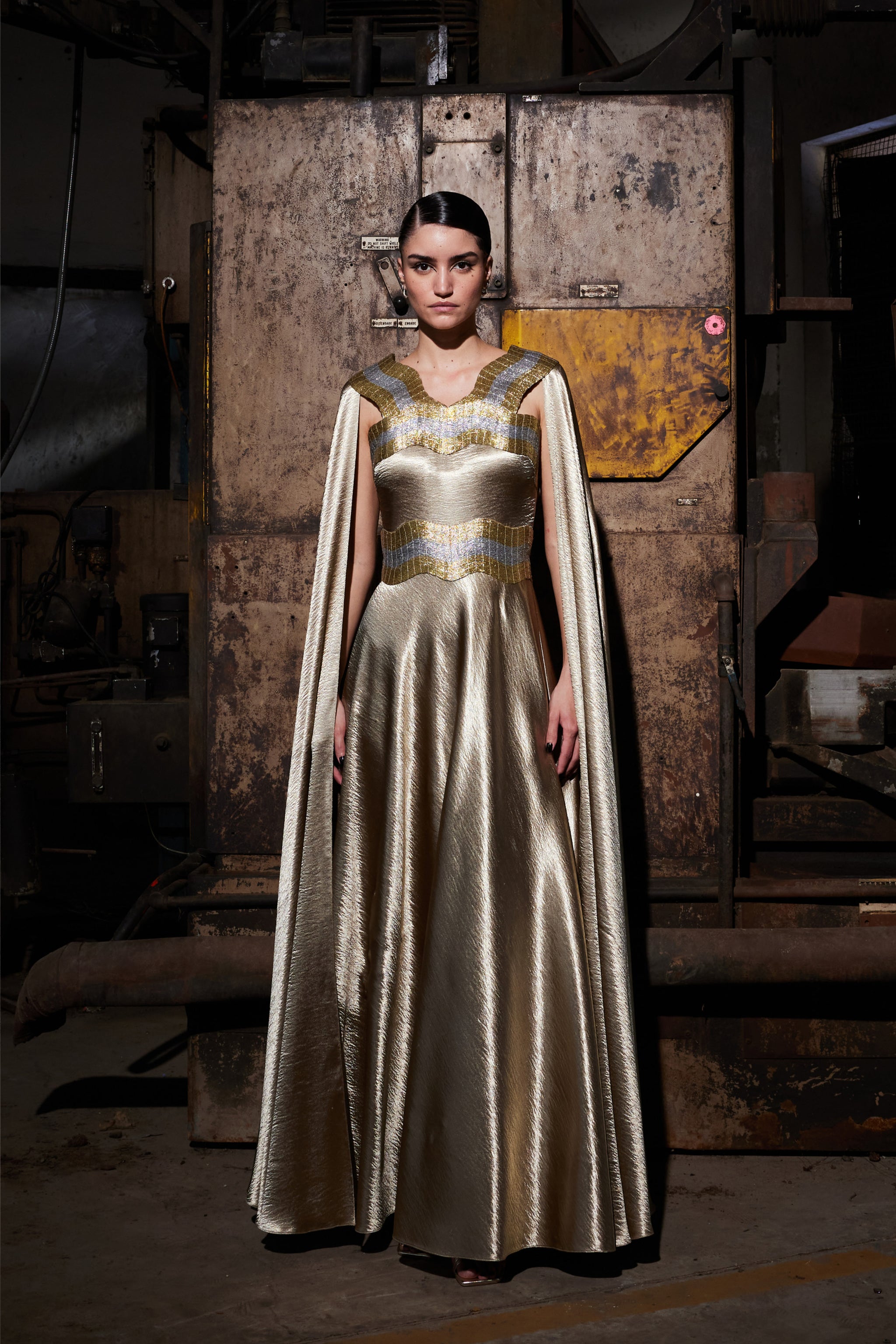Gold kaftan dress outlet