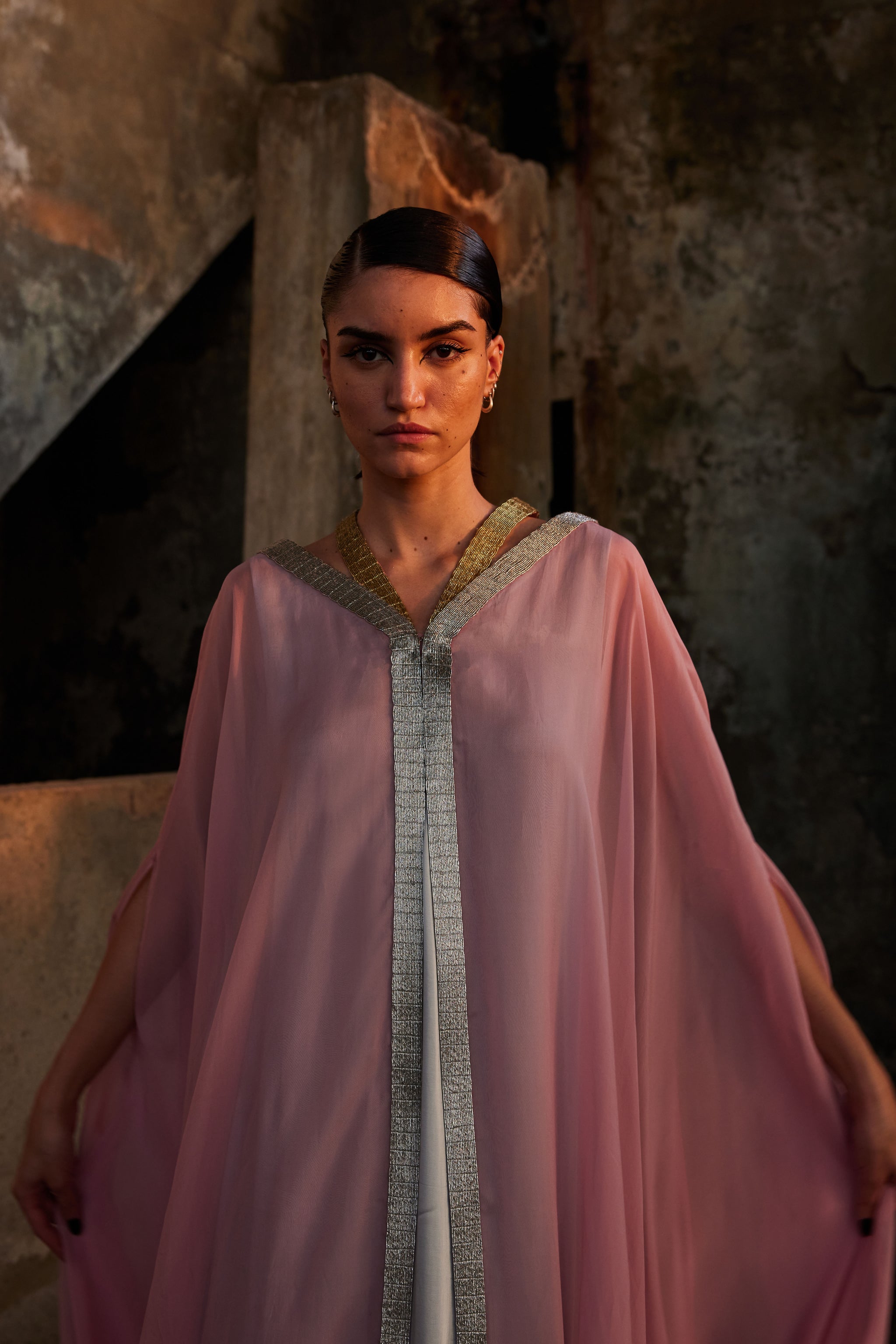 organza kaftan dress Sorento Communion Outfit Dress Organza Kaftan Preorder 9-10 / White