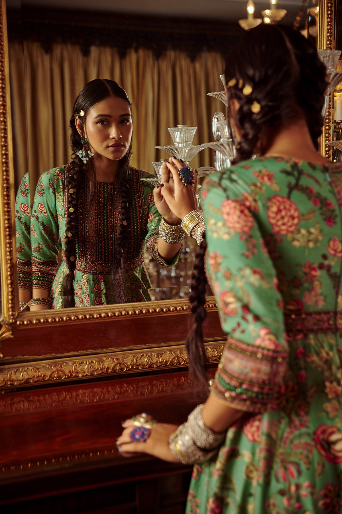 Bageecha peacock anarkali set
