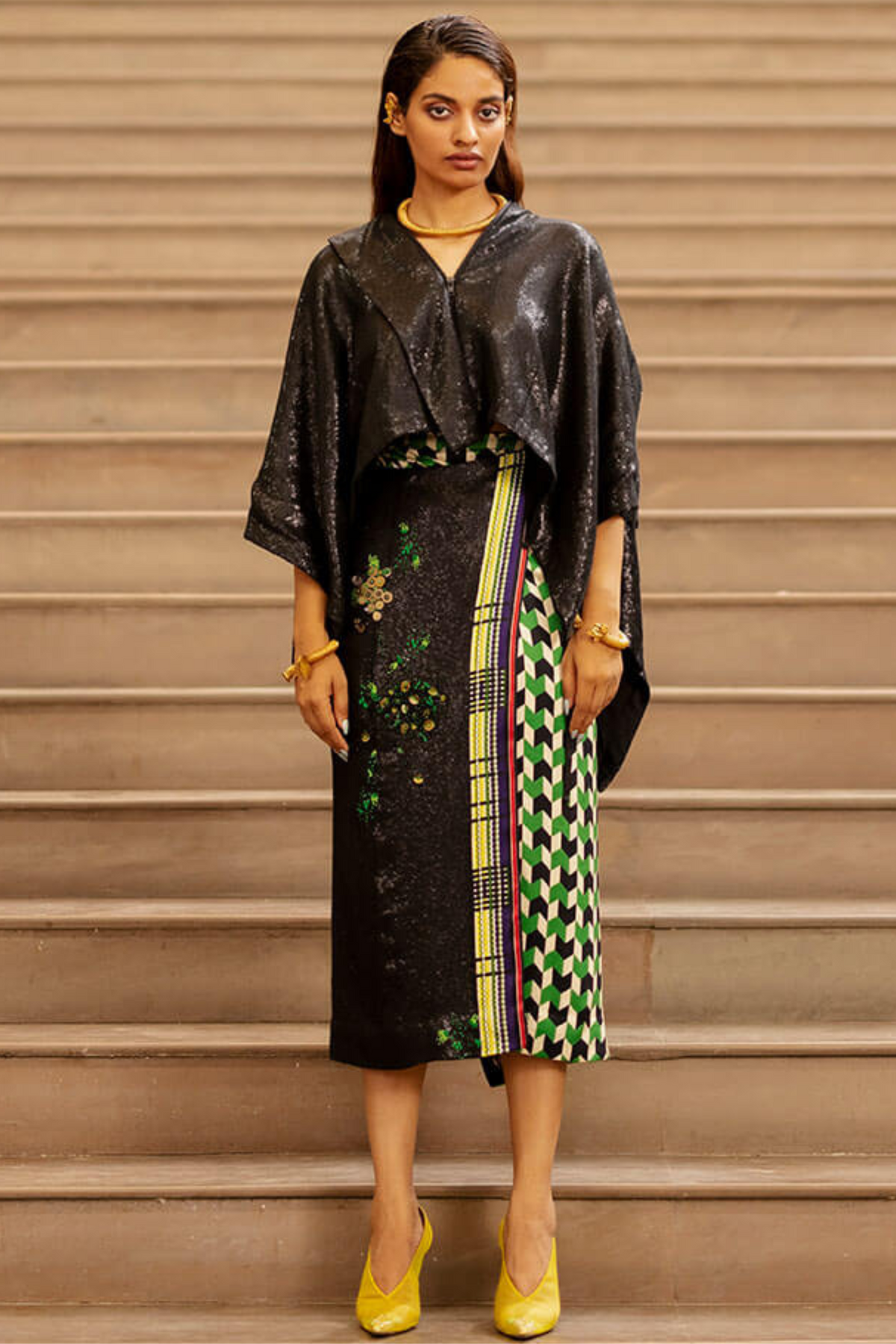 Sequin Wrap Skirt