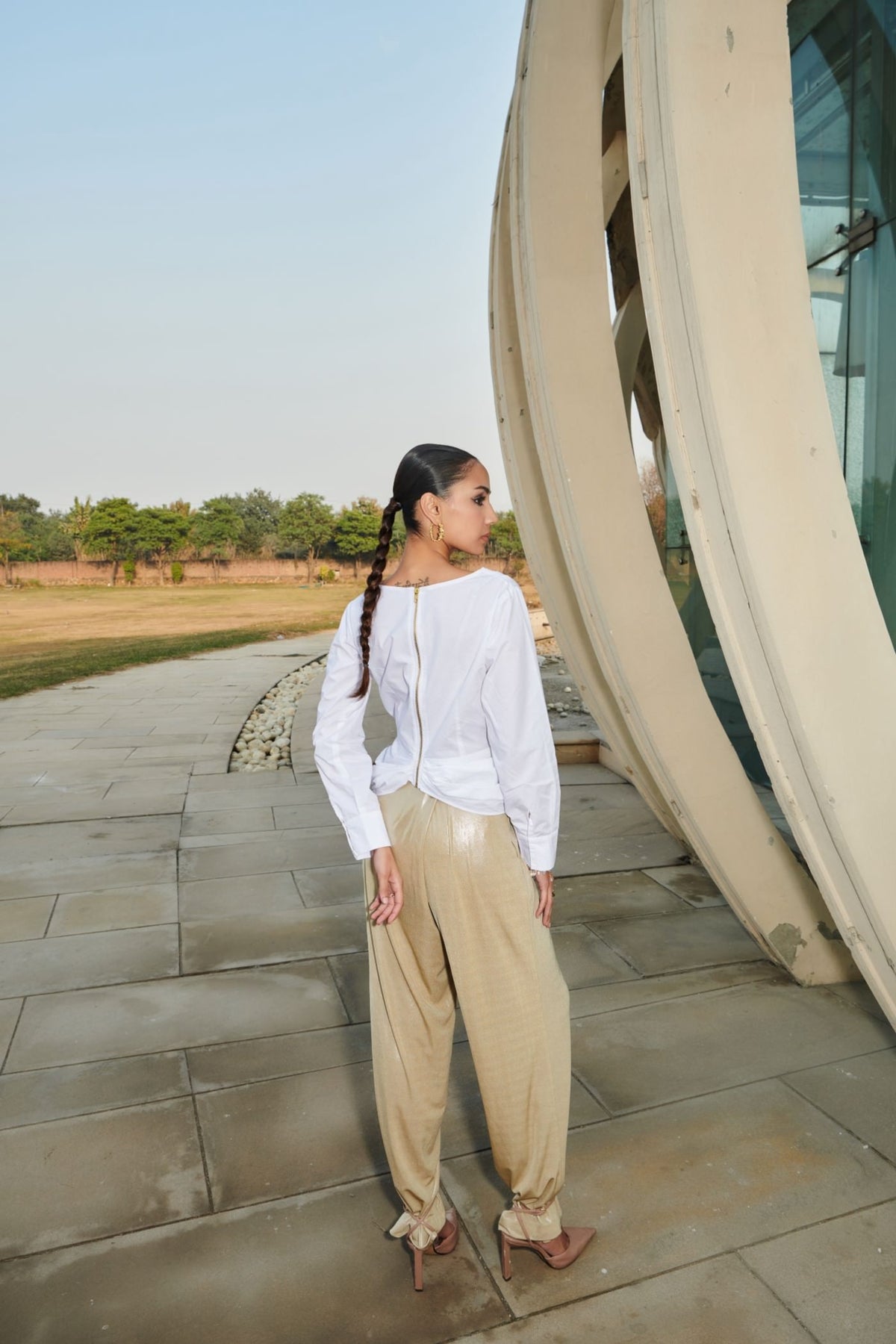 Metallic Golden Pants