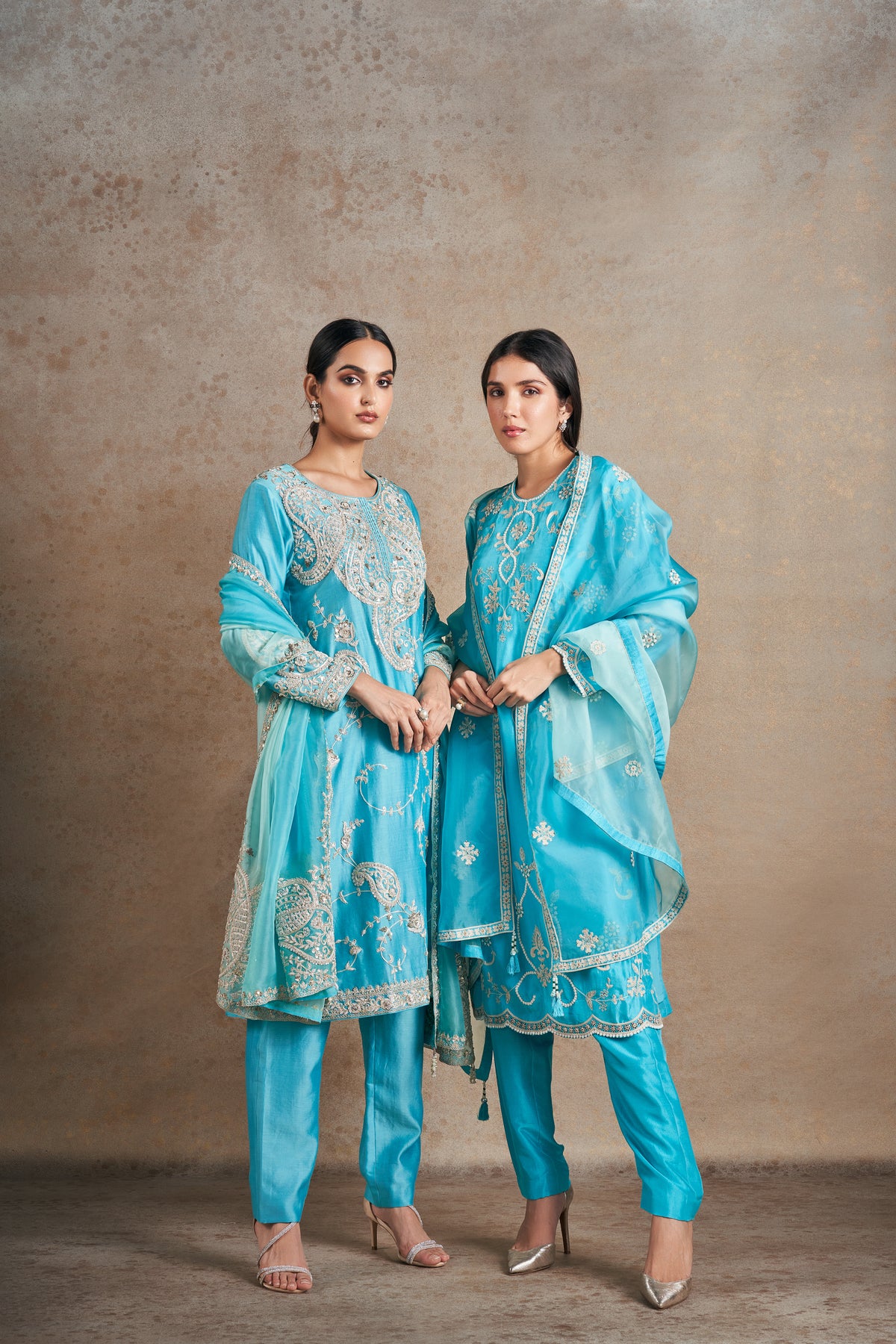 Regal Turquoise Blue Kurta Set.