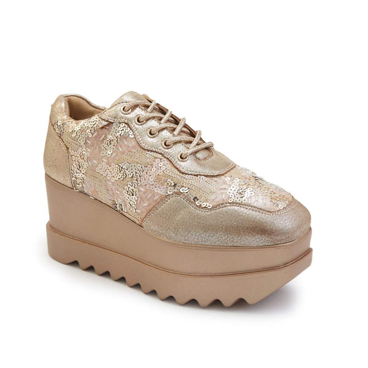 Cinnamon Sugar Wedding Wedge Sneakers