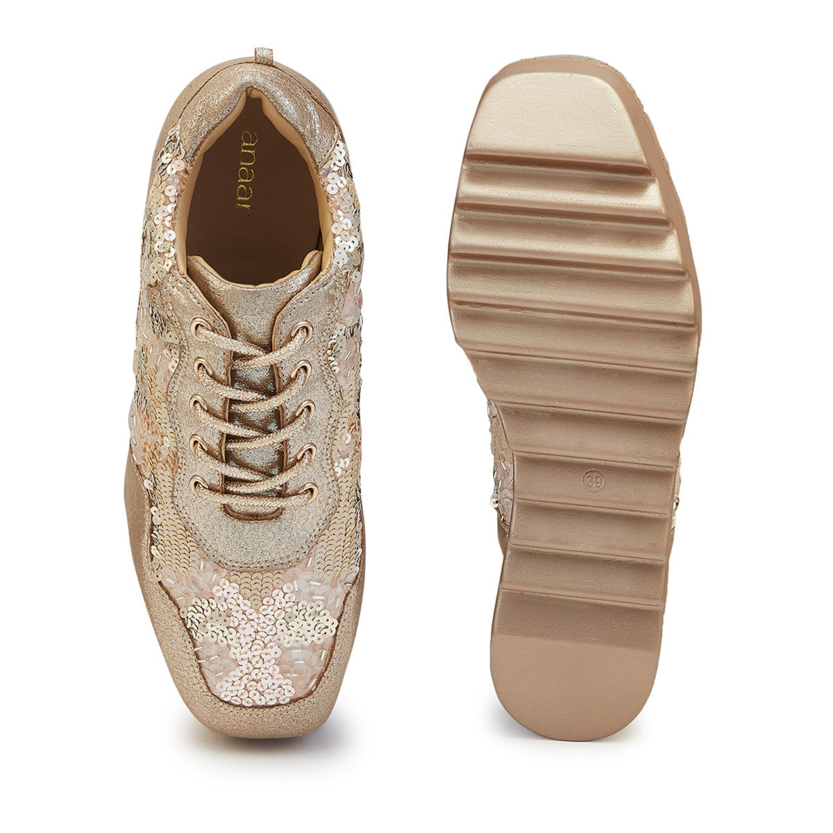 Cinnamon Sugar Wedding Wedge Sneakers