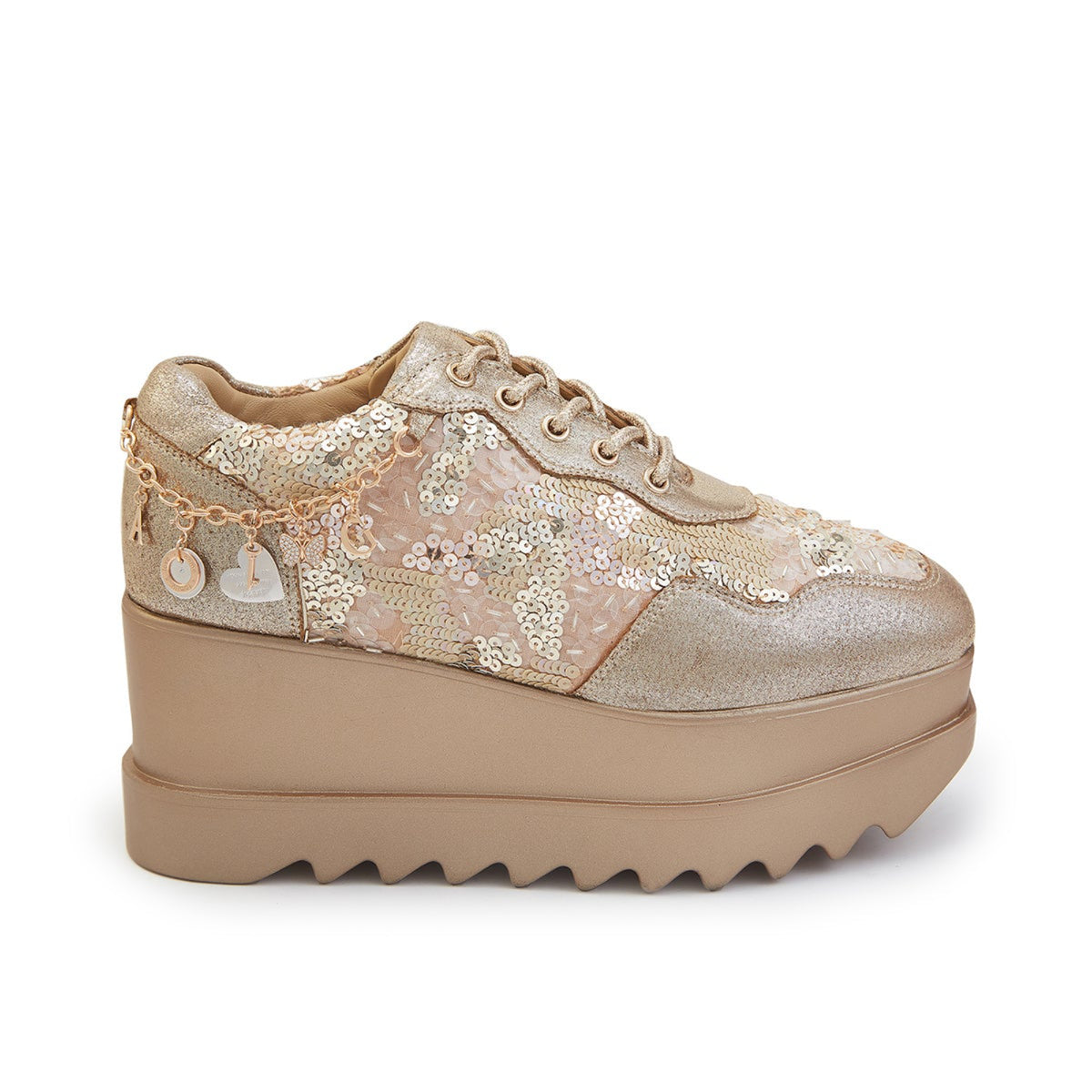 Cinnamon Sugar Wedding Wedge Sneakers