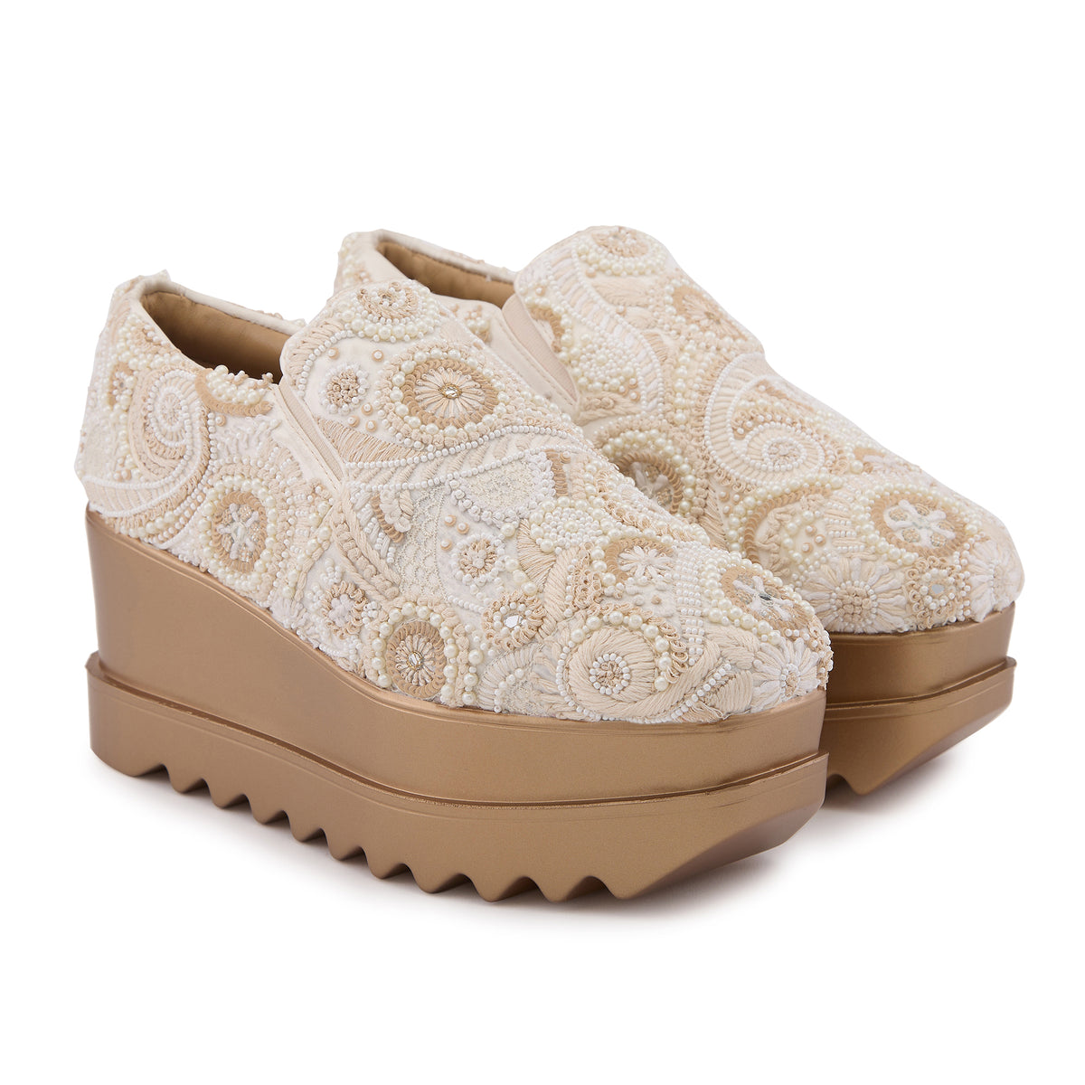 Royal Stitch Wedge Sneakers