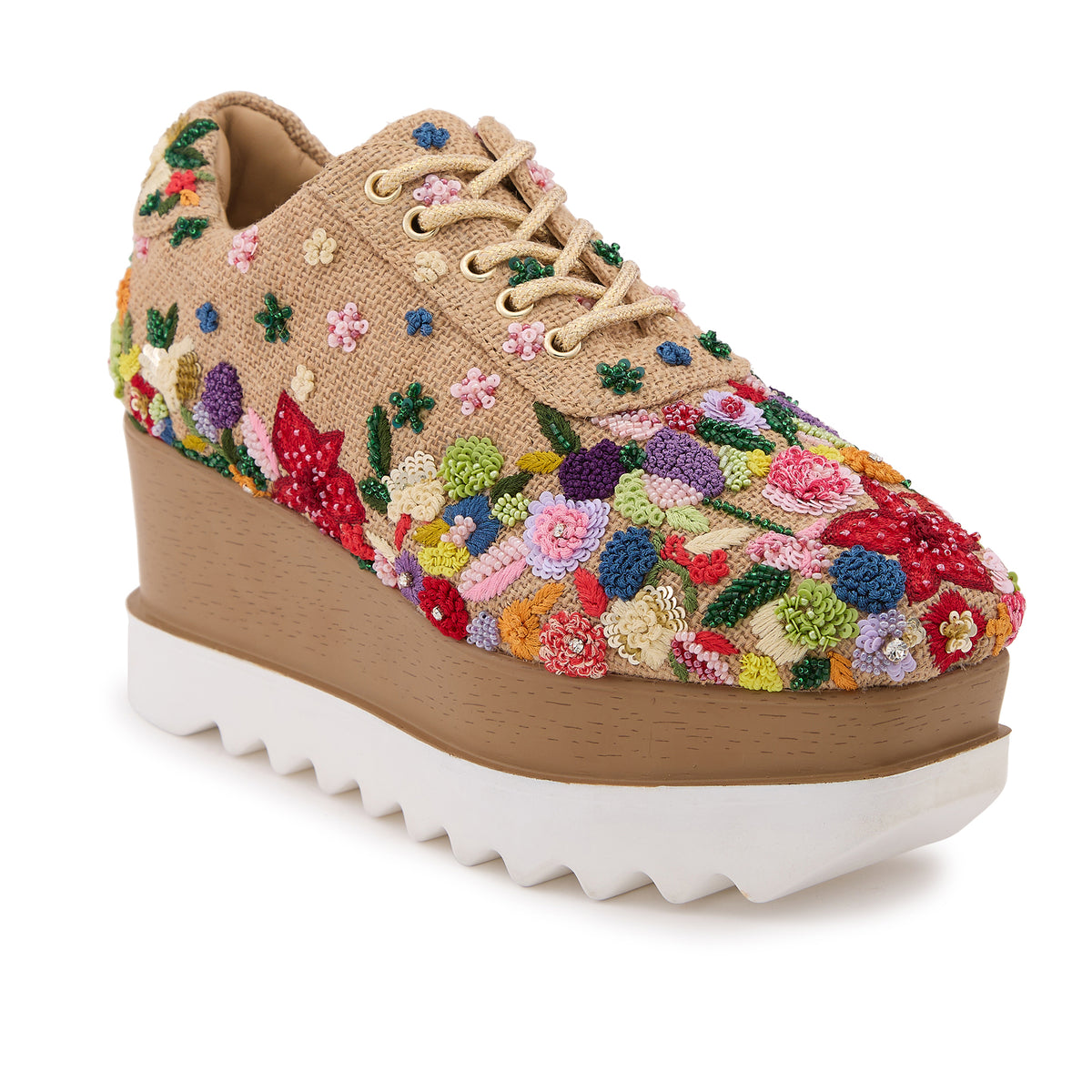 Wildflower Veil Wedge Sneakers