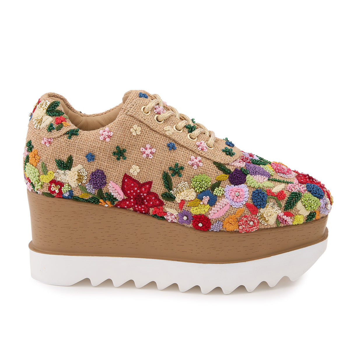 Wildflower Veil Wedge Sneakers