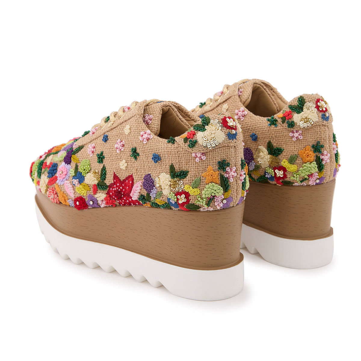 Wildflower Veil Wedge Sneakers