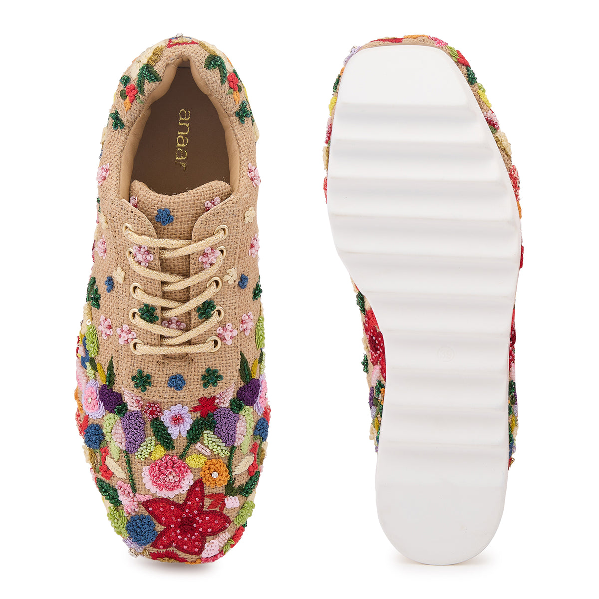 Wildflower Veil Wedge Sneakers