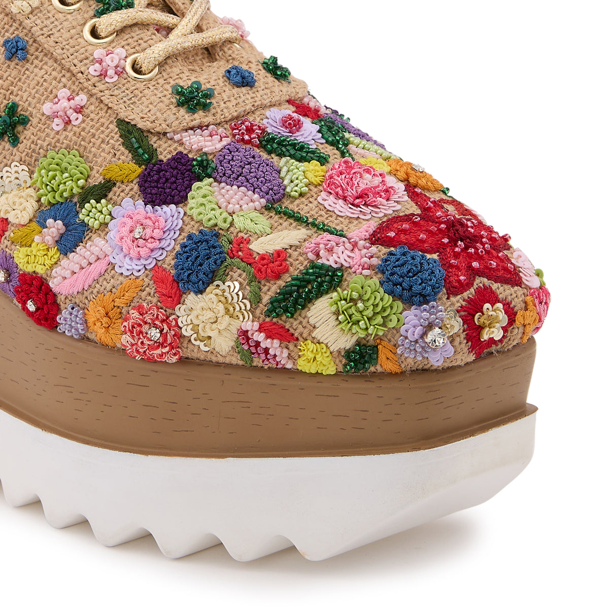 Wildflower Veil Wedge Sneakers