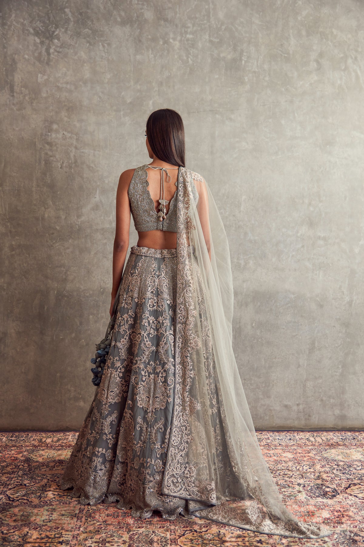 Gray Lehenga set