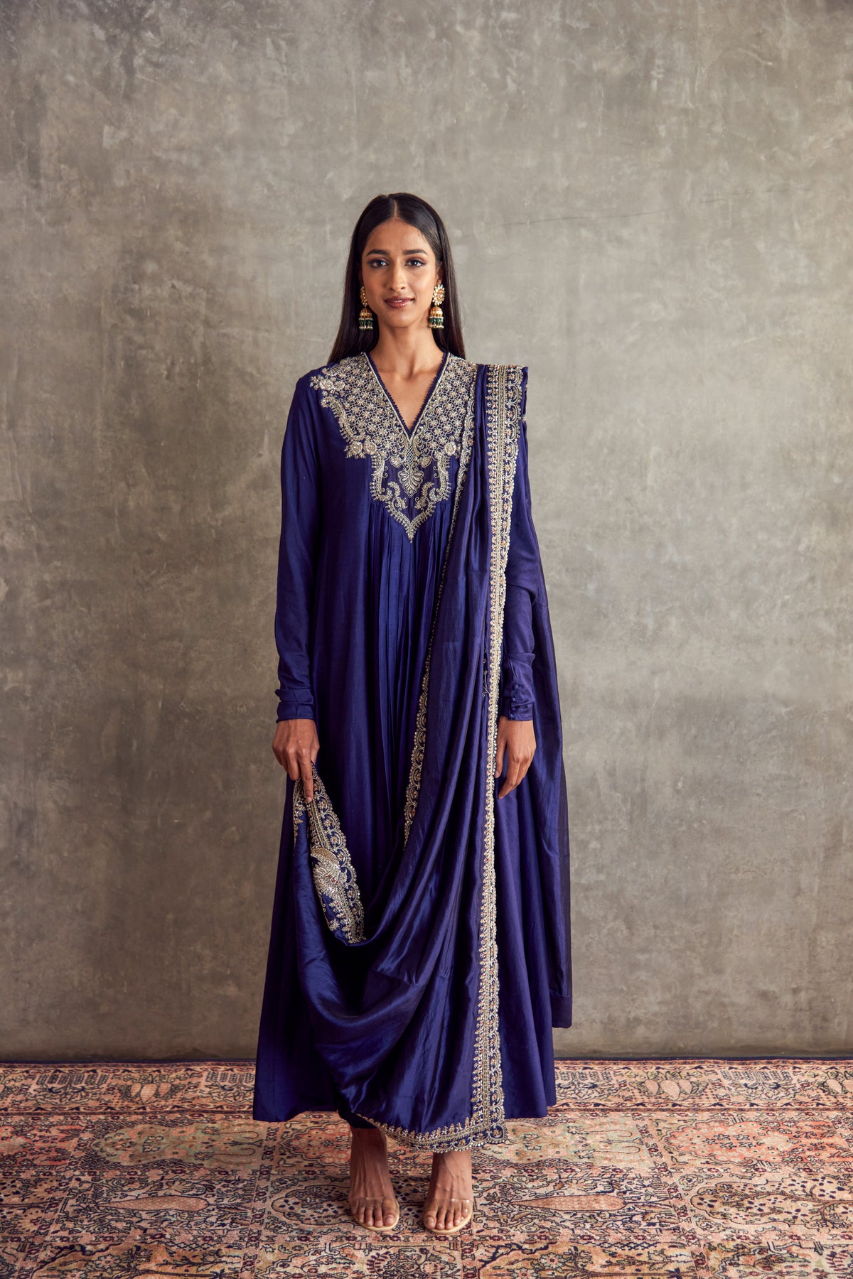Purple Anarkali set
