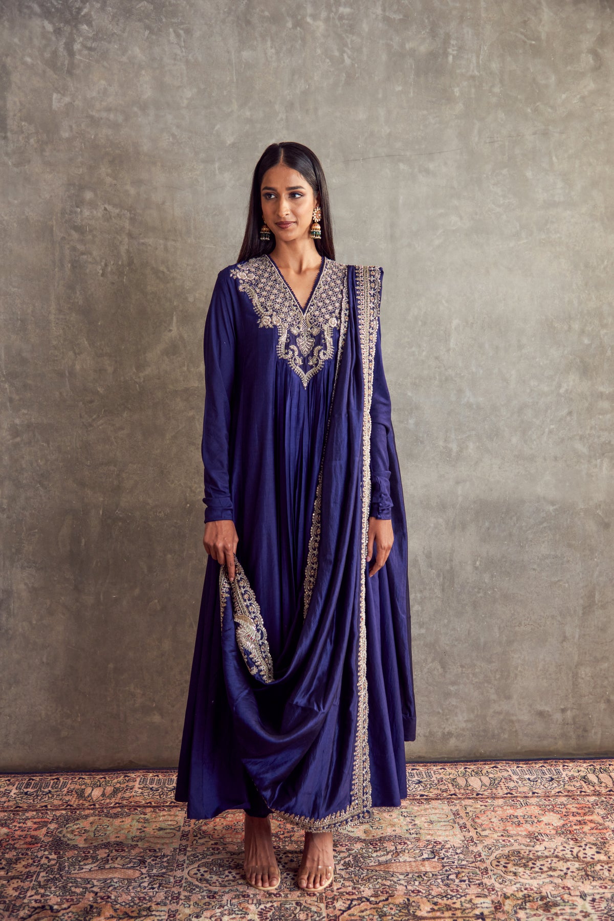 Purple Anarkali set