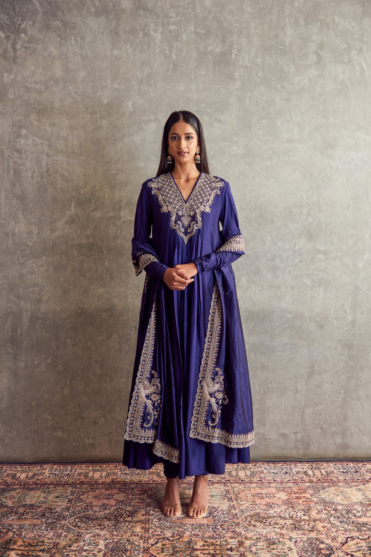 Purple Anarkali set