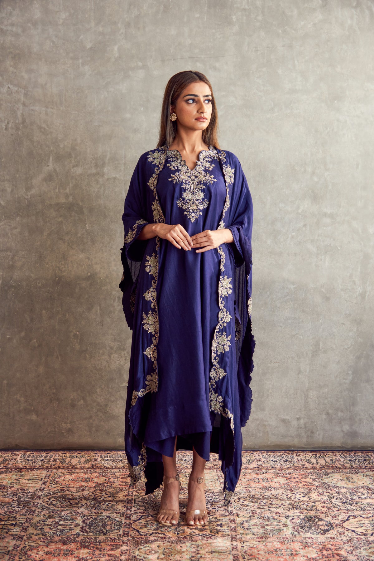 Purple Kaftan set