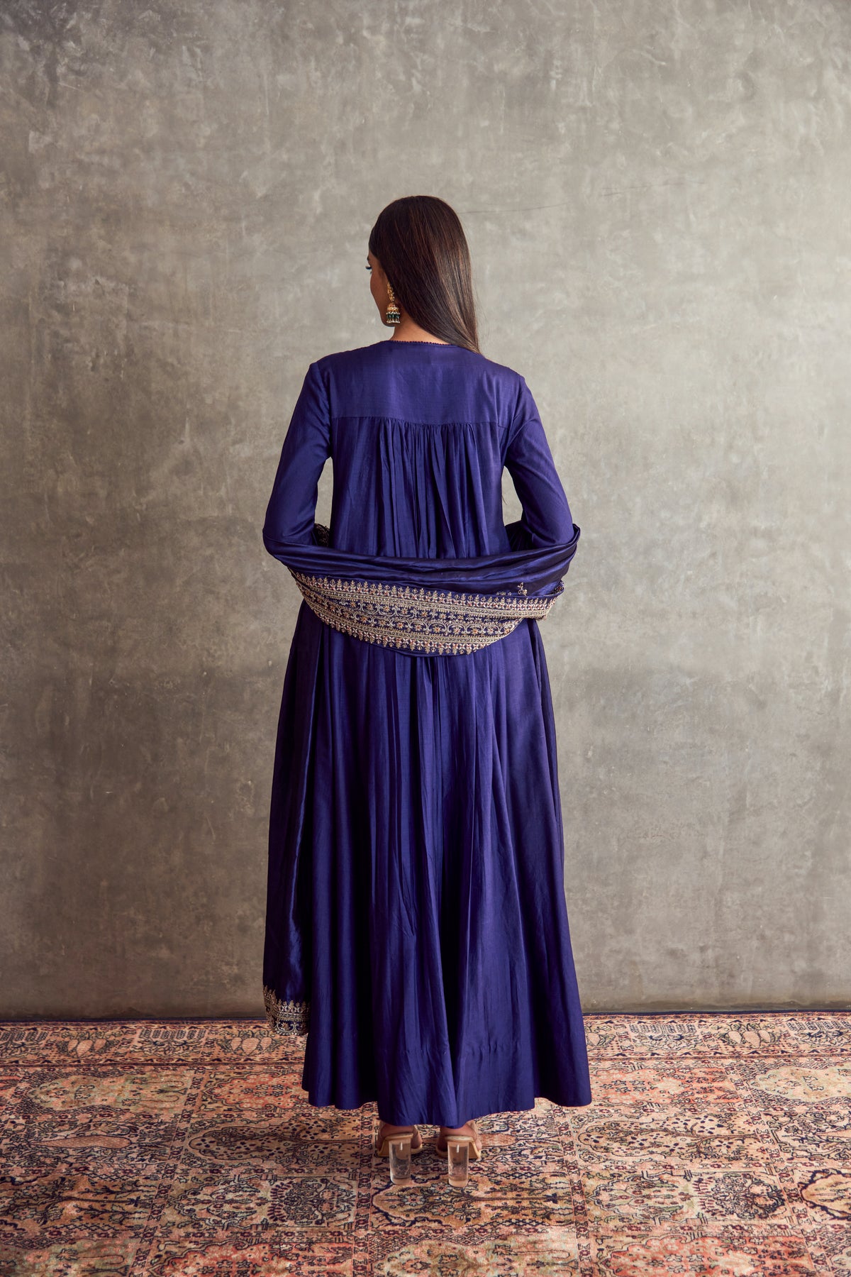 Purple Anarkali set
