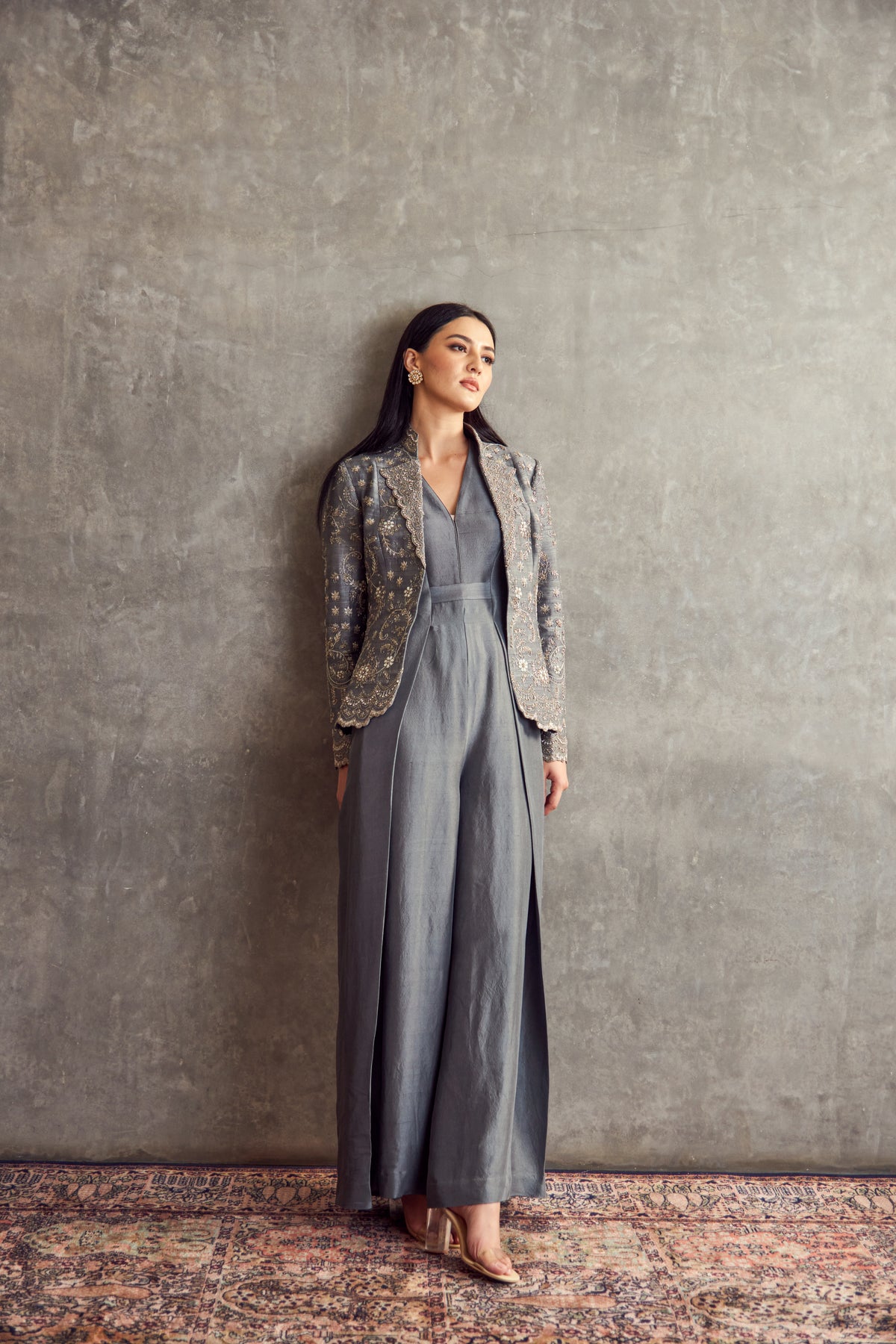 Gray Jumpsuit set