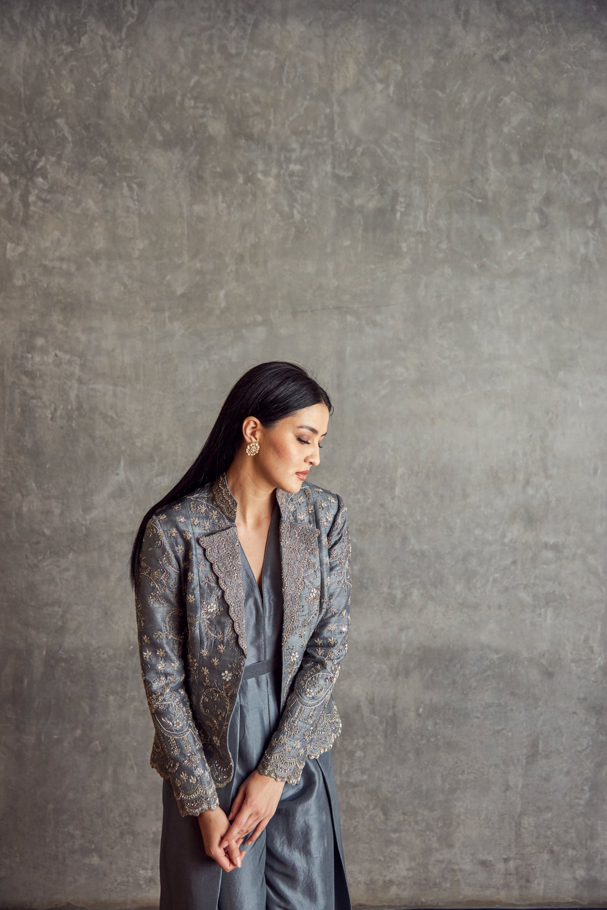 Gray Jumpsuit set