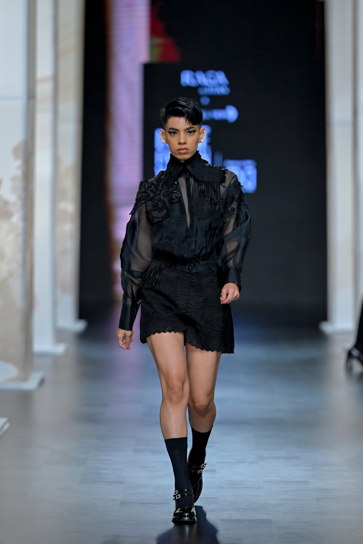 The black-as-knight applique bomber