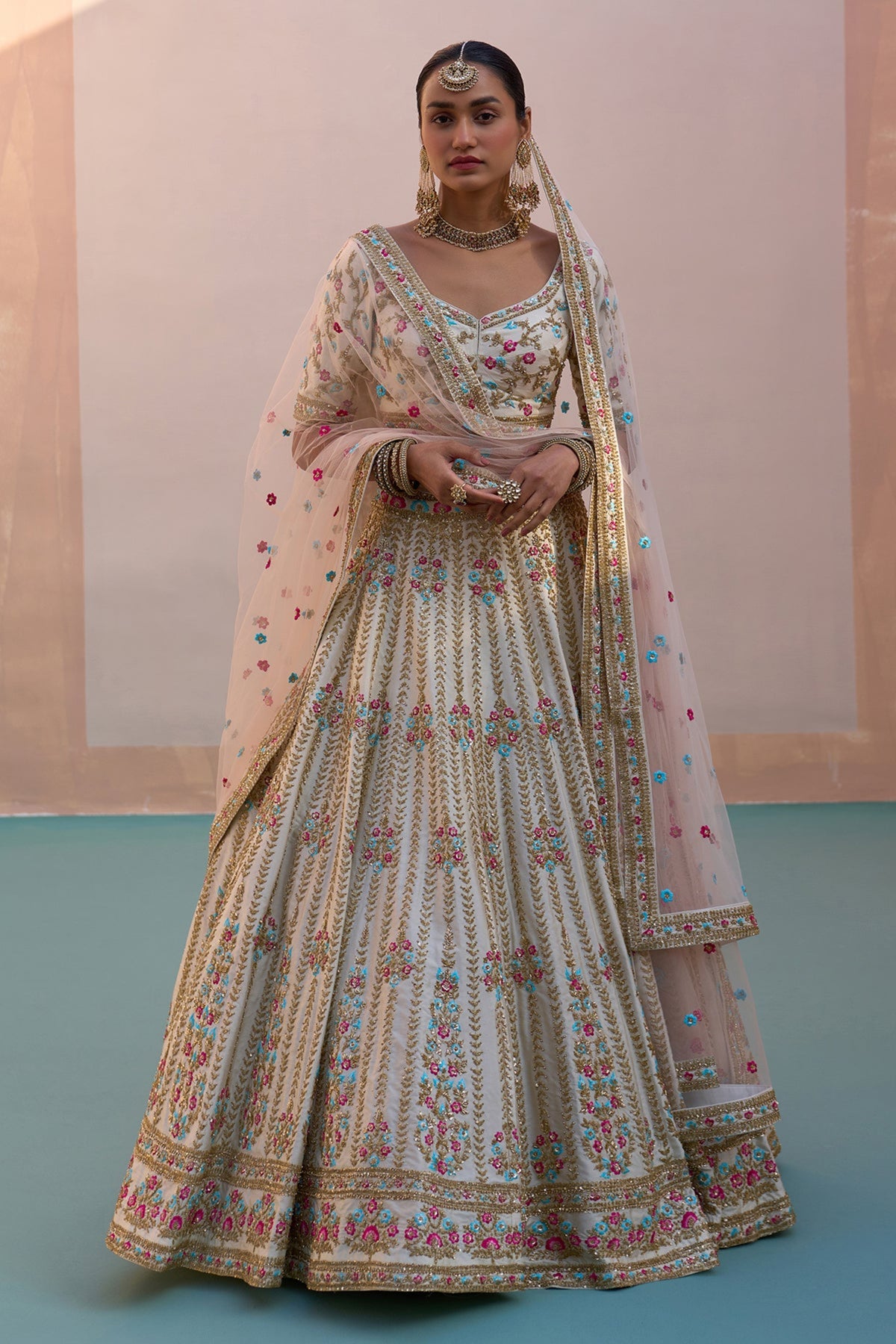 Ivory Lehenga Set