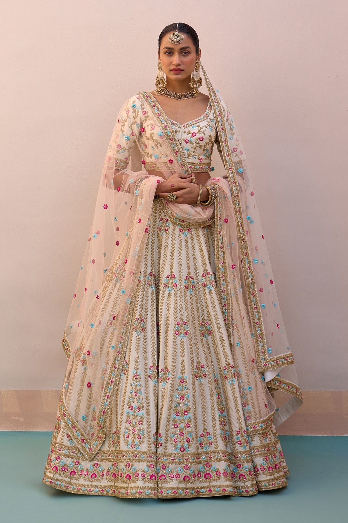 Ivory Lehenga Set
