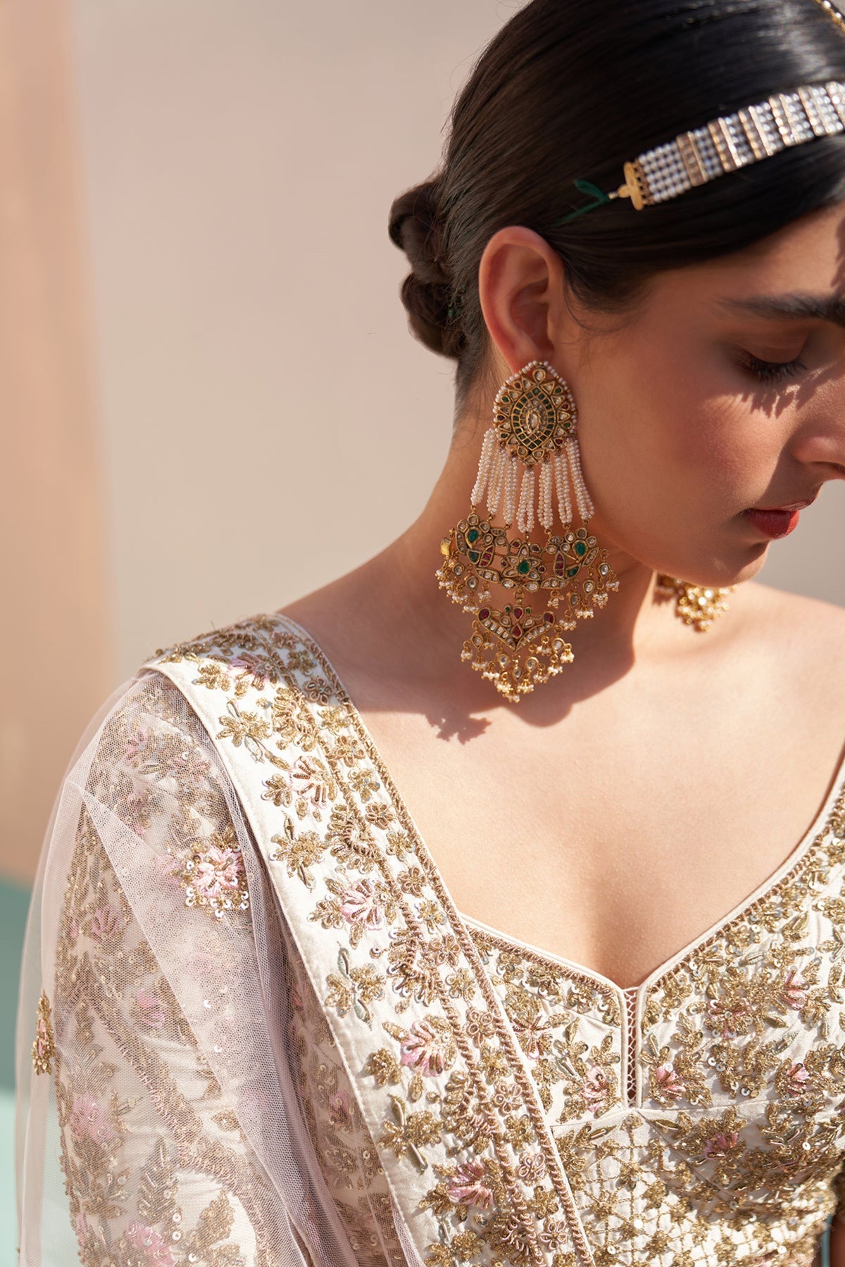 Ivory Lehenga Set with Double Dupatta