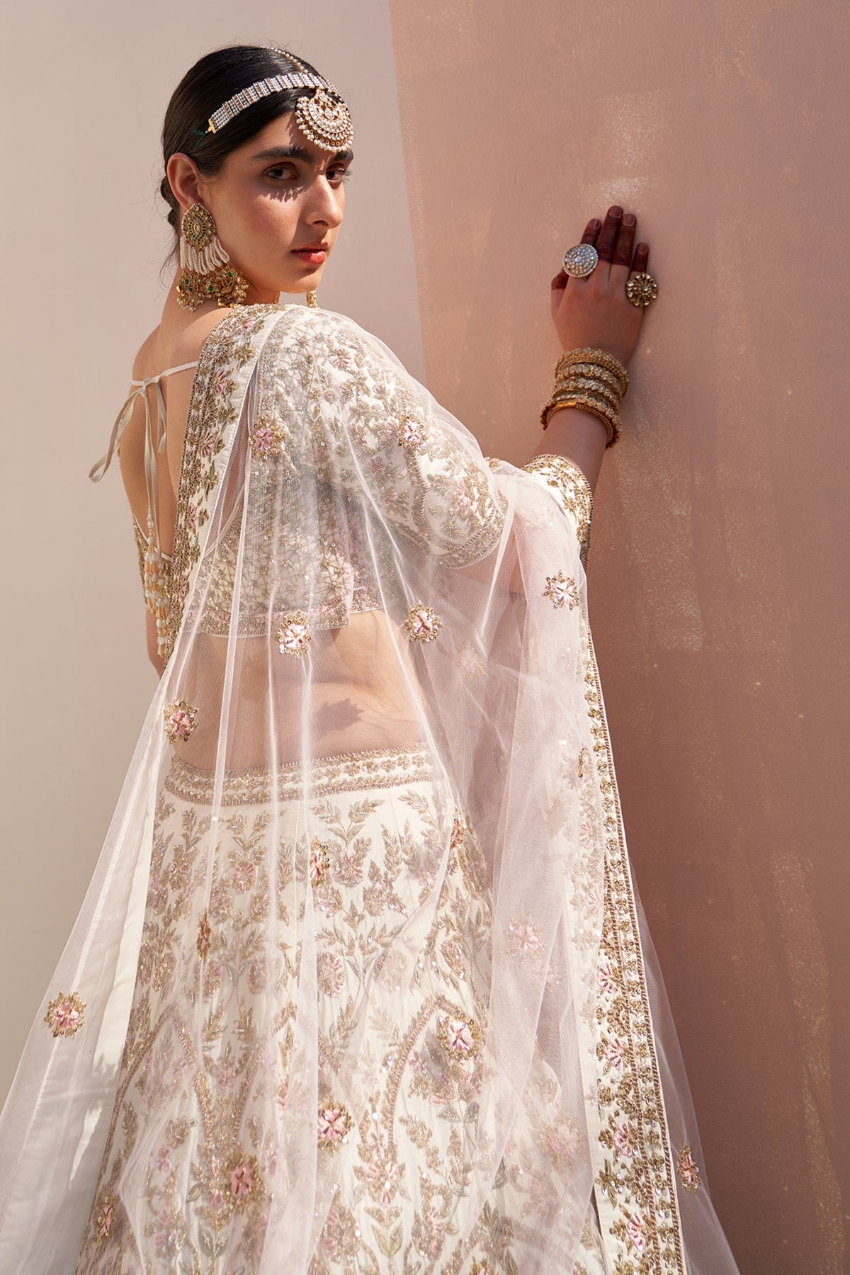 Ivory Lehenga Set with Double Dupatta