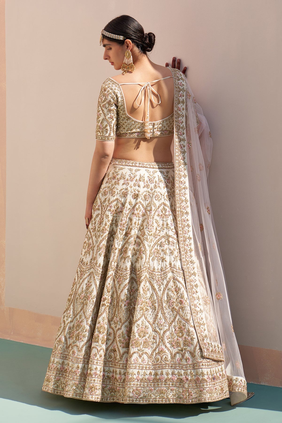 Ivory Lehenga Set with Double Dupatta