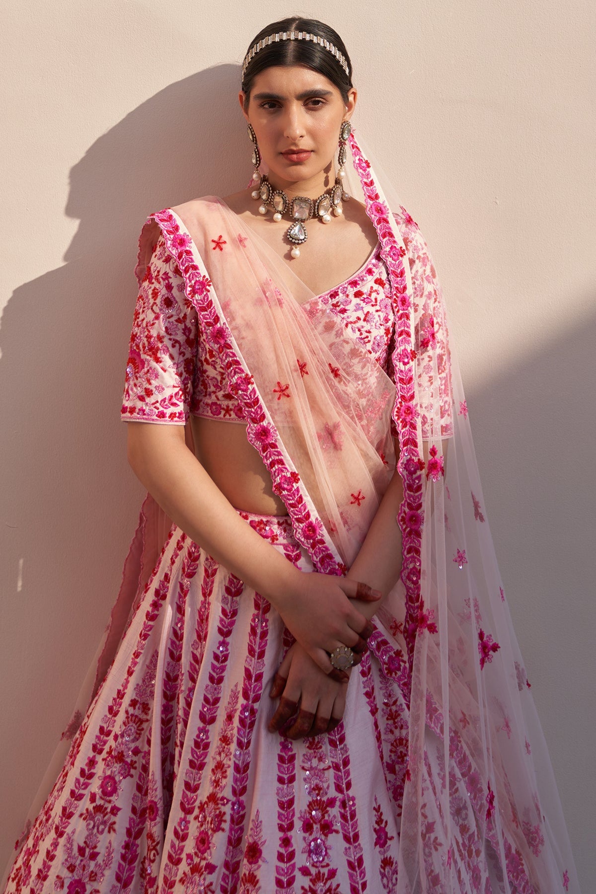 Blush Double Dupatta Lehenga Set