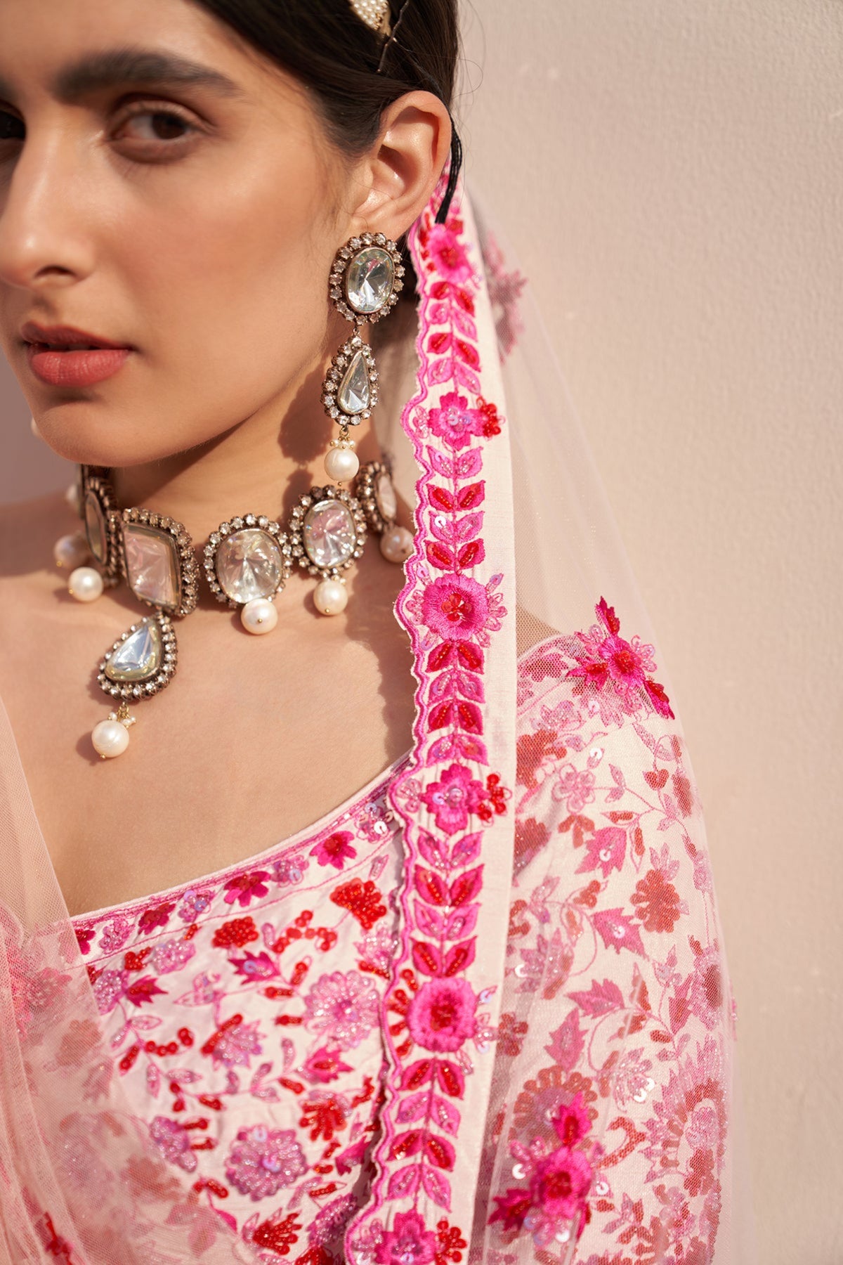 Blush Double Dupatta Lehenga Set