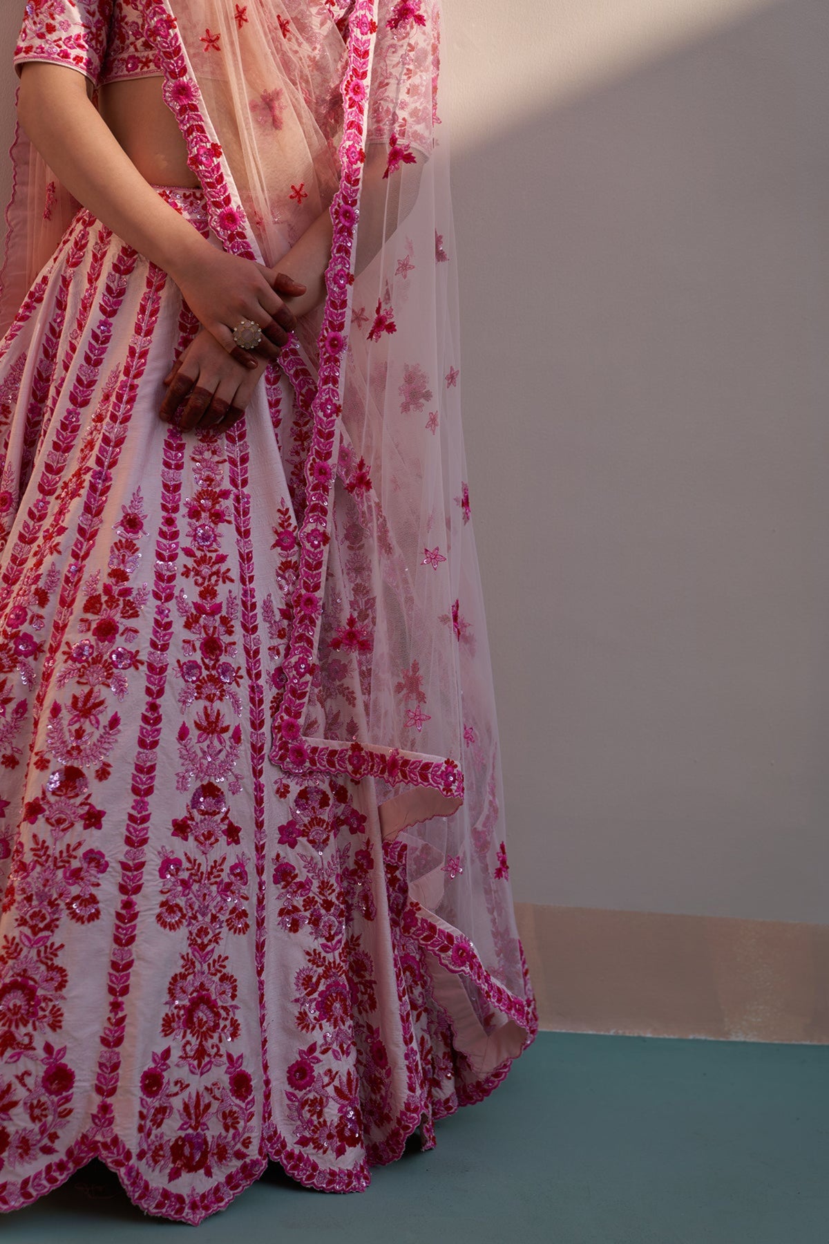 Blush Double Dupatta Lehenga Set