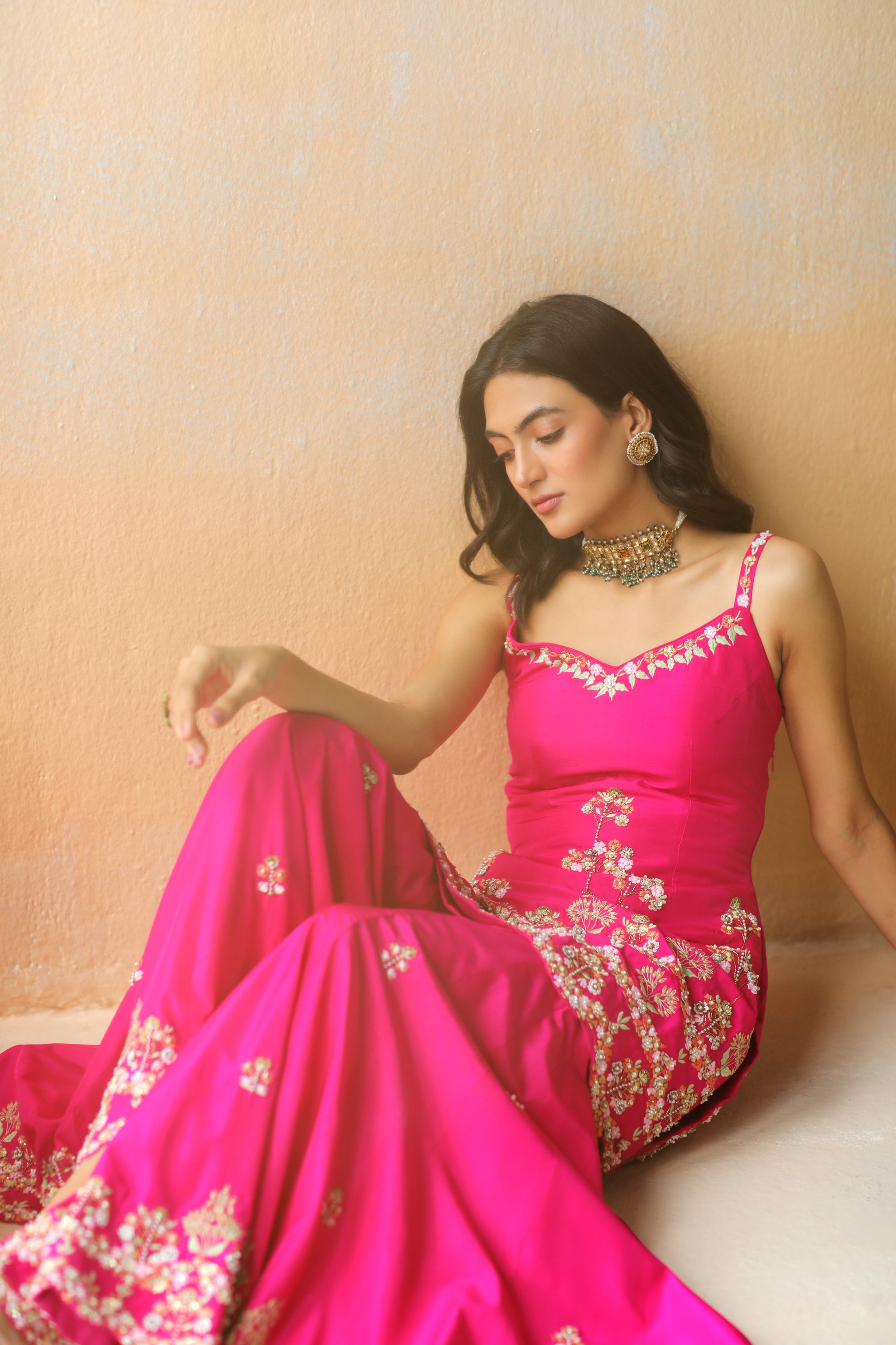 pink sharara dress Aman Takyar