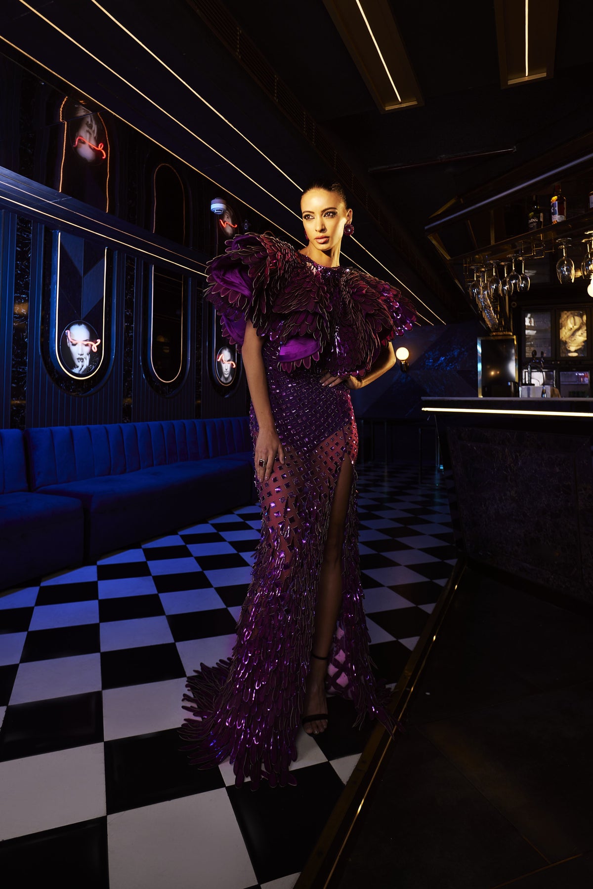 Aurelia Tyrian Purple Gown