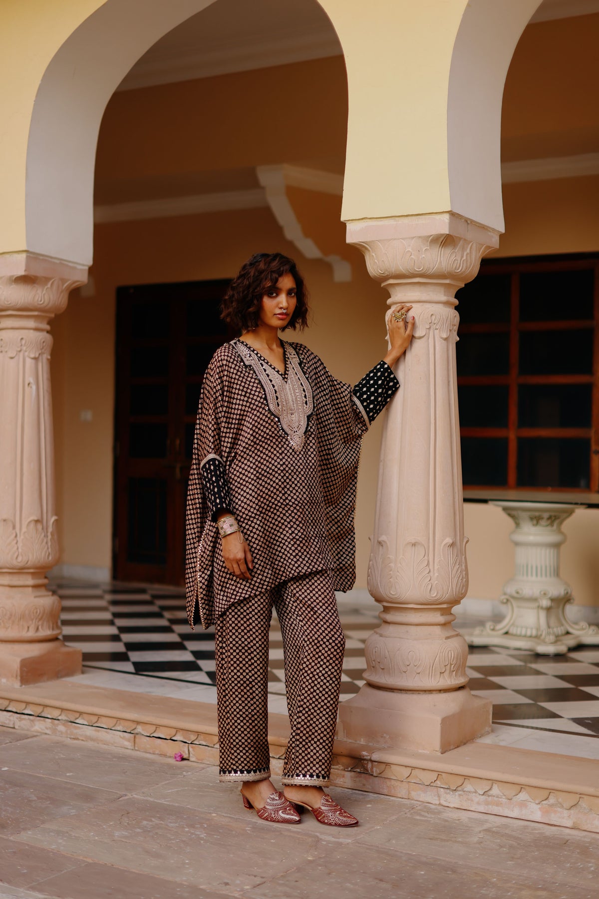 Black Kaftan Set