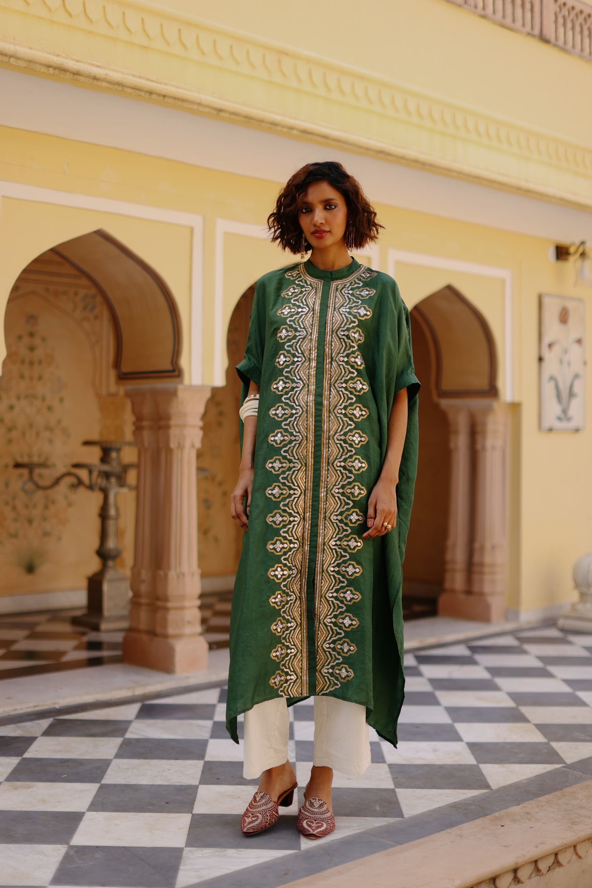 Silk Kaftan Set
