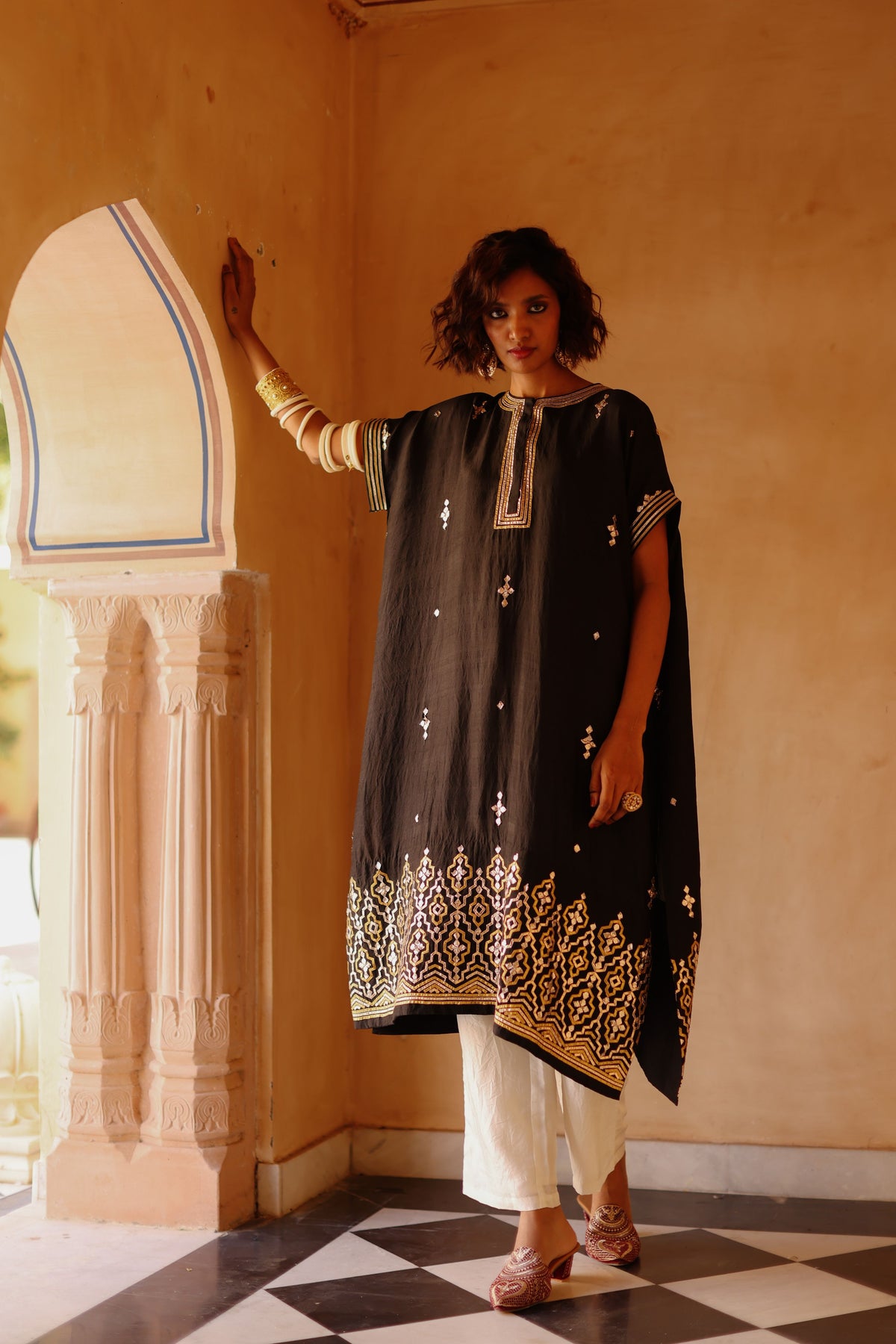 Mulberry Silk Kaftan Set