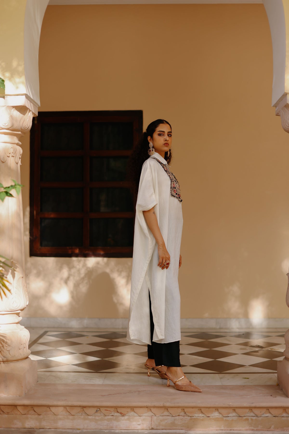 White Kaftan Set
