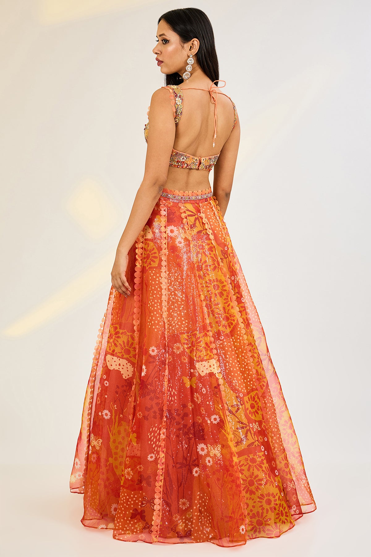 Orange Lehenga Set