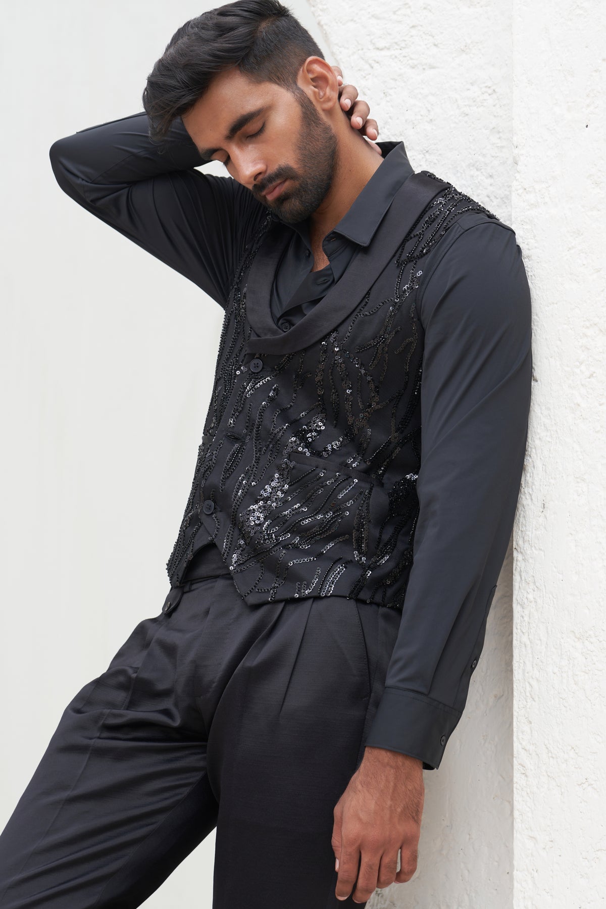 Zabeer Black Waist Coat